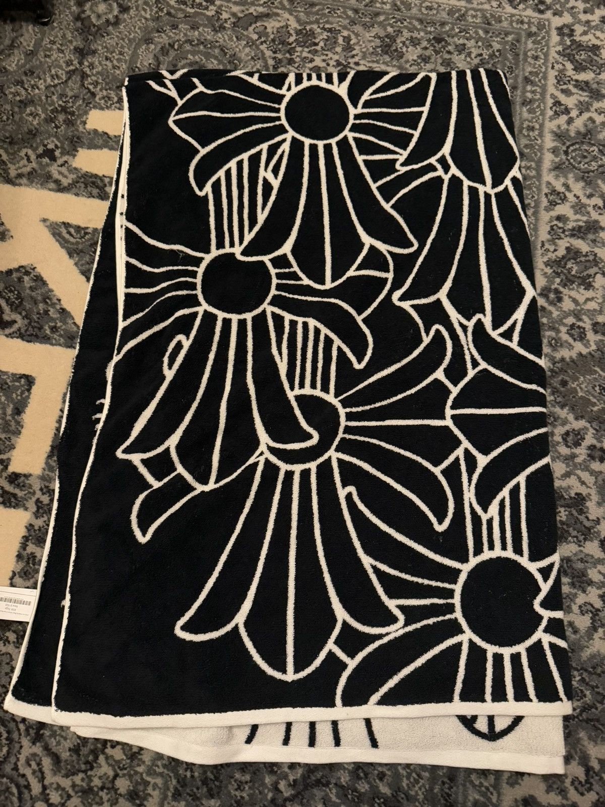Chrome Hearts Chrome Hearts Beach Towel Black White New Size ONE SIZE - 2 Thumbnail