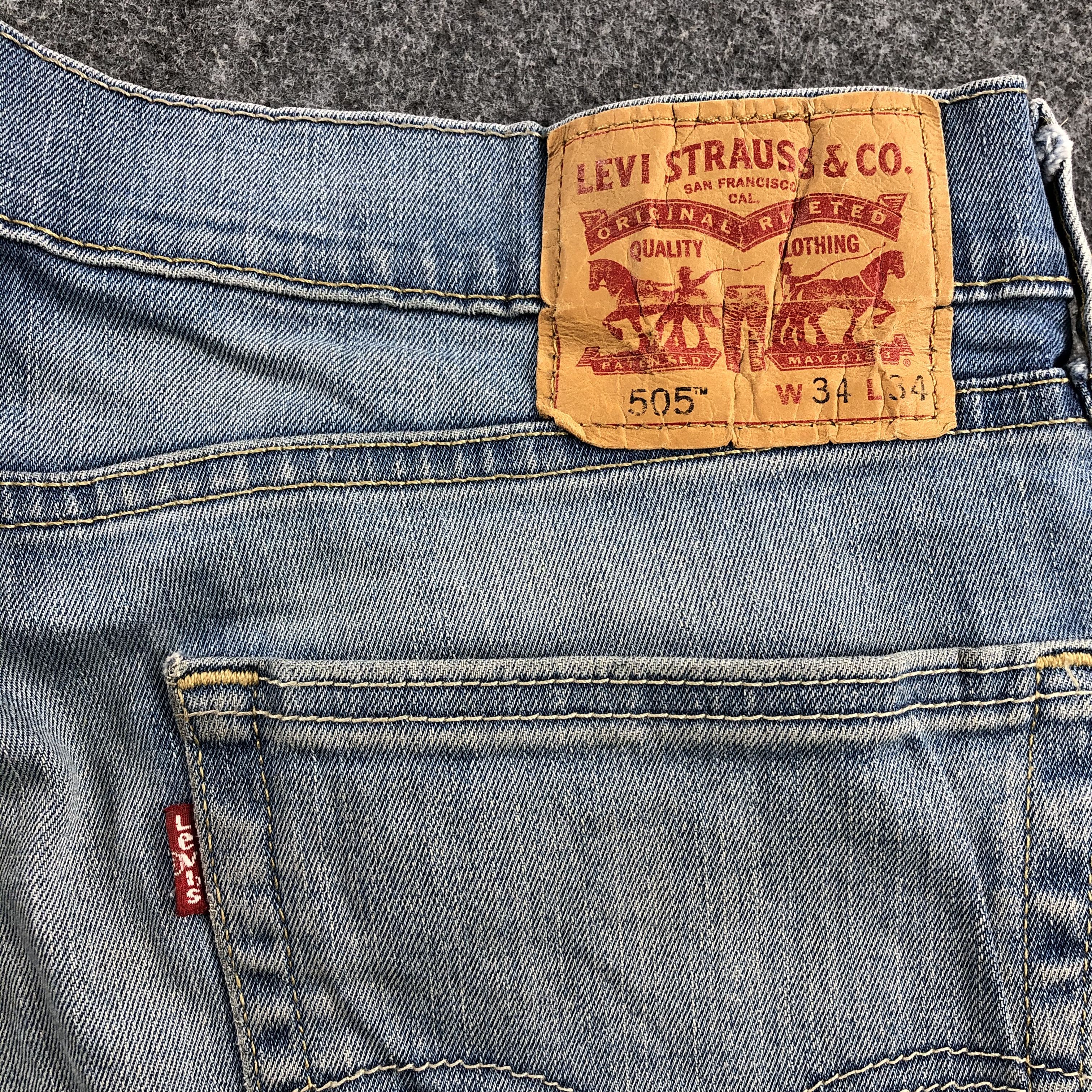 Levi's Vintage Distress Levis 505 Jeans-JM1177 Size US 35 - 6 Thumbnail