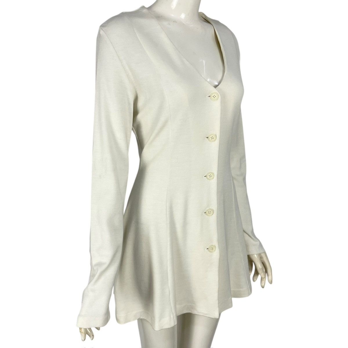 Norma Kamali Vintage 90s Norma Kamali Dress Long Sleeve Button Cardigan Size S / US 4 / IT 40 - 4 Thumbnail