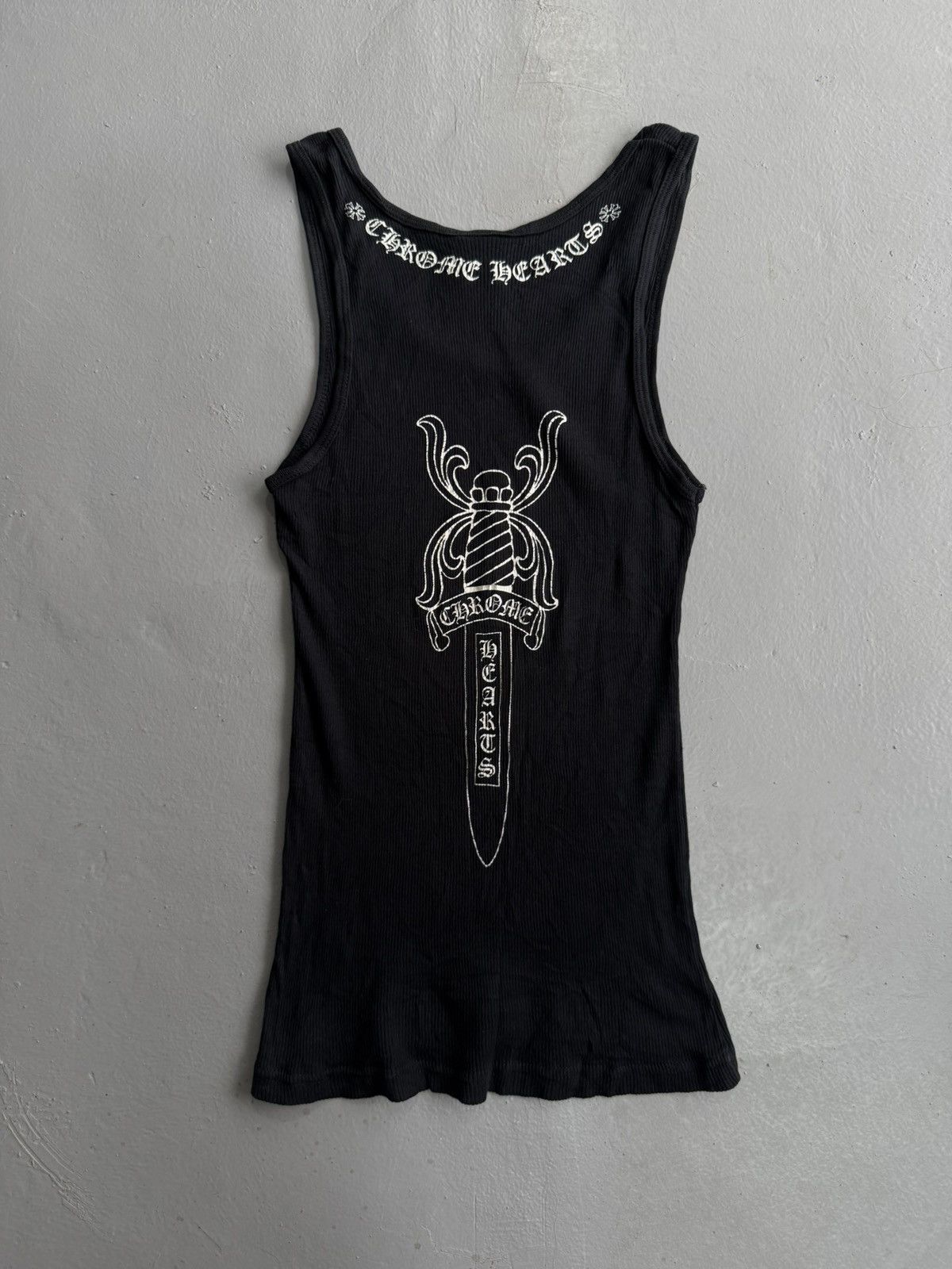 Chrome Hearts RARE 90s - Womens Double Dagger Knit Tank Top Size M / US 6-8 / IT 42-44 - 2 Thumbnail