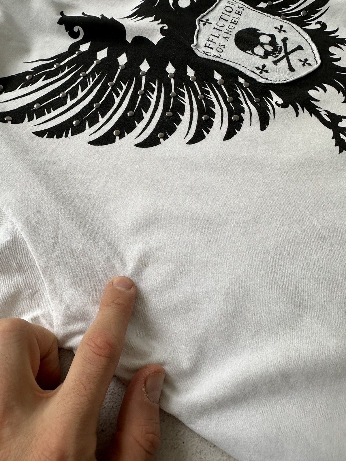 Affliction × Japanese Brand Crazy Vintage Y2K Affliction T Shirt Grunge Size US XL / EU 56 / 4 - 12 Thumbnail
