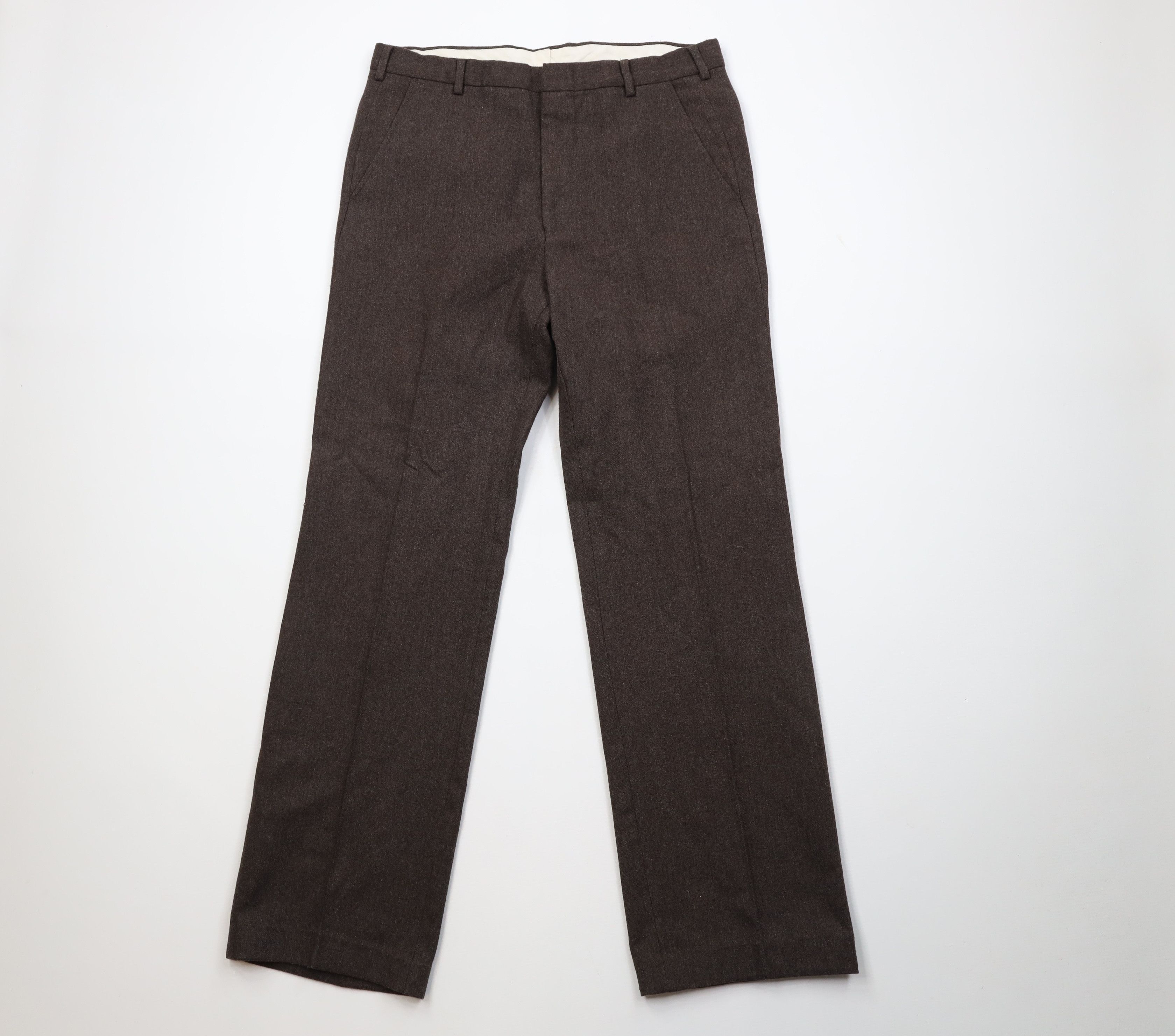 Vintage Vintage 70s Streetwear Tweed Flared Wide Leg Chino Pants USA Size US 34 / EU 50 - 1 Thumbnail