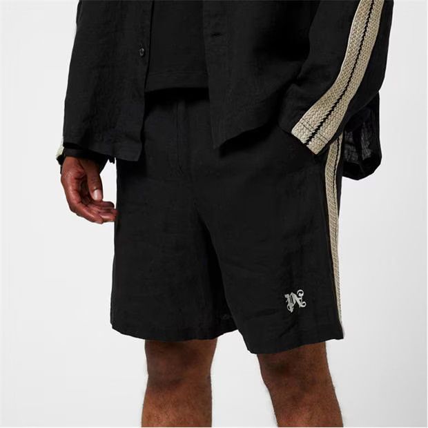 o1g2r1mq0524 Track Shorts in Black & White