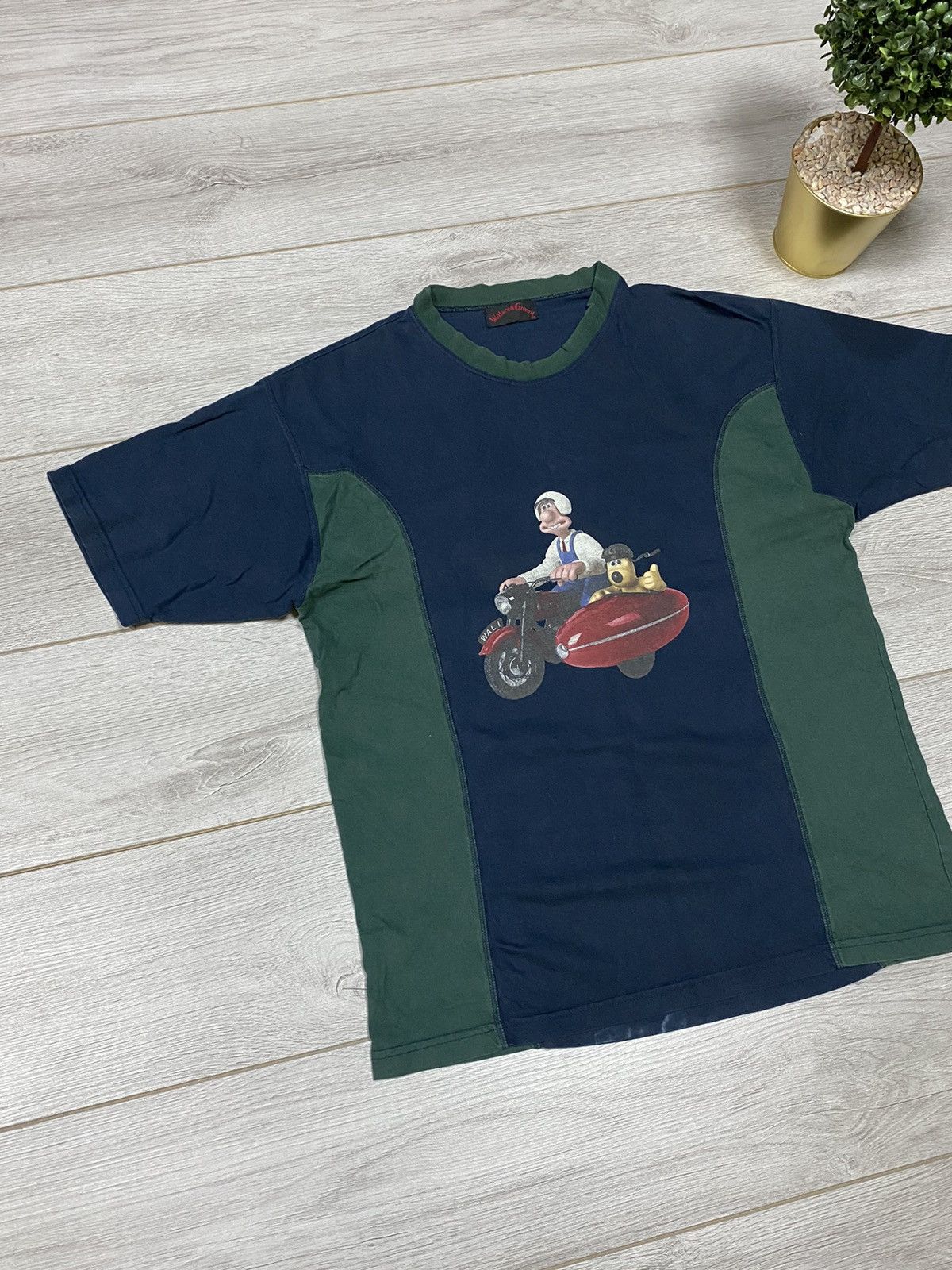 Cartoon Network Wallace Gromit double color moto t-shirt Size US L / EU 52-54 / 3 - 2 Thumbnail