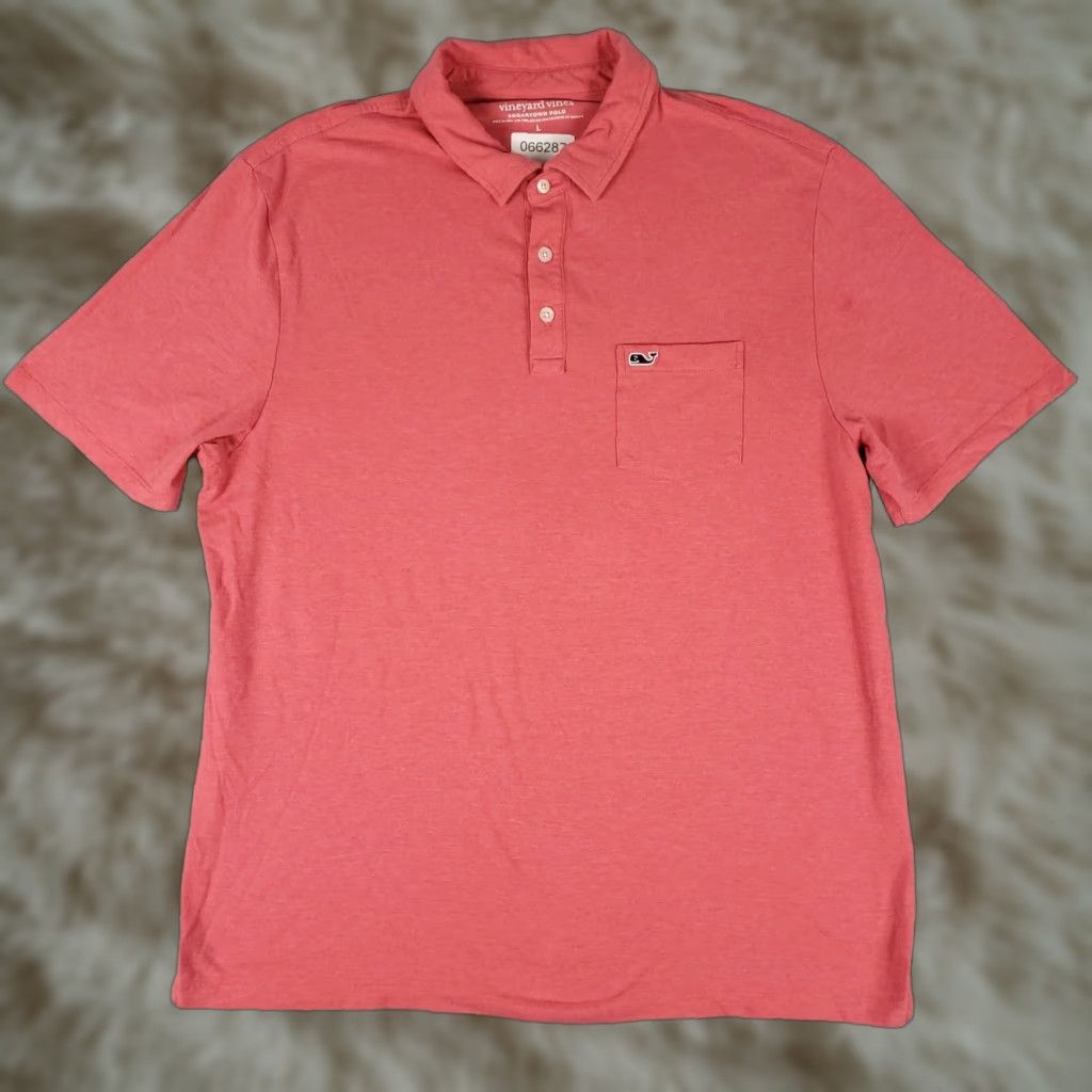Vineyard Vines Vineyard Vines Polo Shirt Mens L Pink Cotton Whale Casual Short Sleeve Polo Mens L Pink Cotton Whale Casual Short Sleeve Size US L / EU 52-54 / 3 - 1 Thumbnail