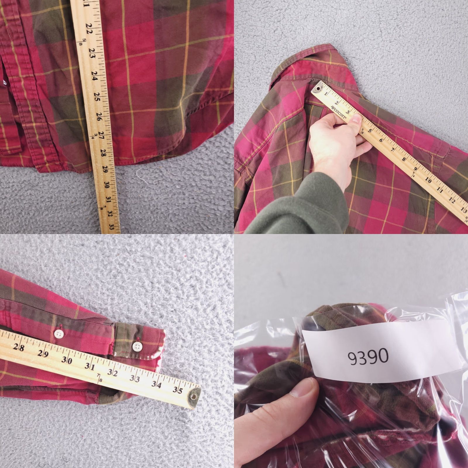 Polo Ralph Lauren Polo Ralph Lauren Shirt Mens Large Flannel Distressed Red Plaid Long Sleeve Size US L / EU 52-54 / 3 - 8 Thumbnail