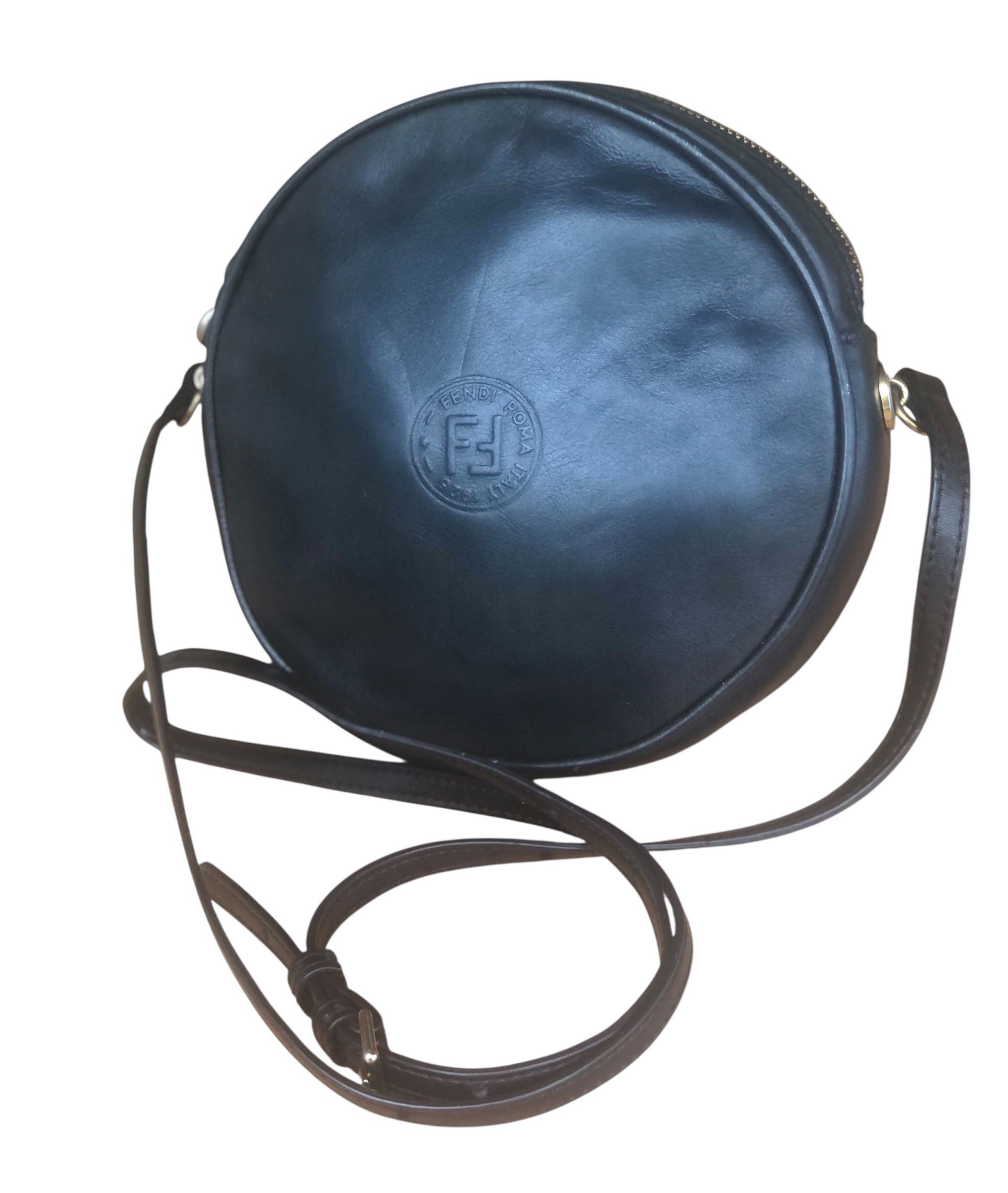 Fendi Rare Vintage Fendi Soft Leather Roundbag Slingbag Size ONE SIZE - 1 Thumbnail
