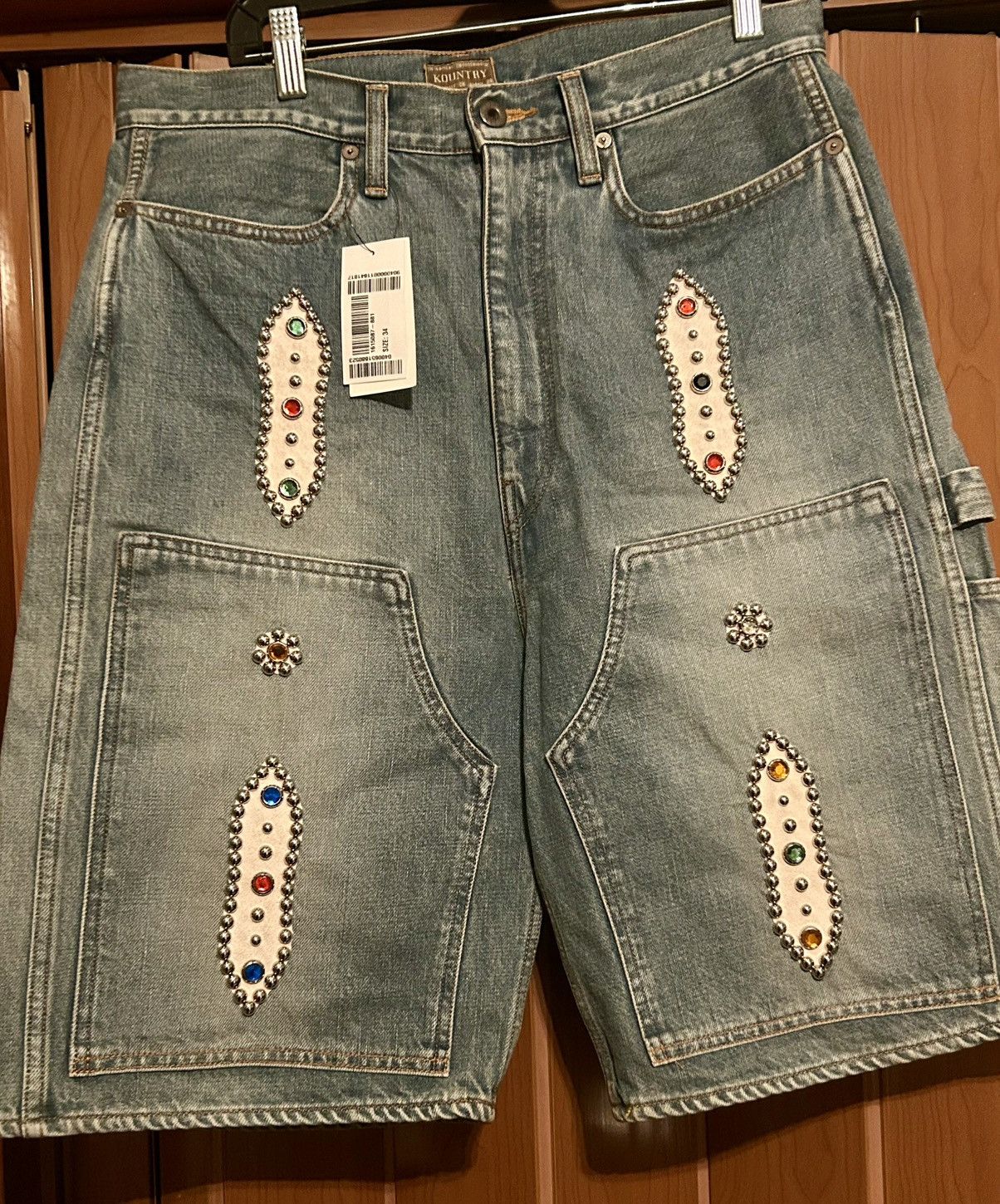 Kapital studs 14oz denim Shorts 34inch