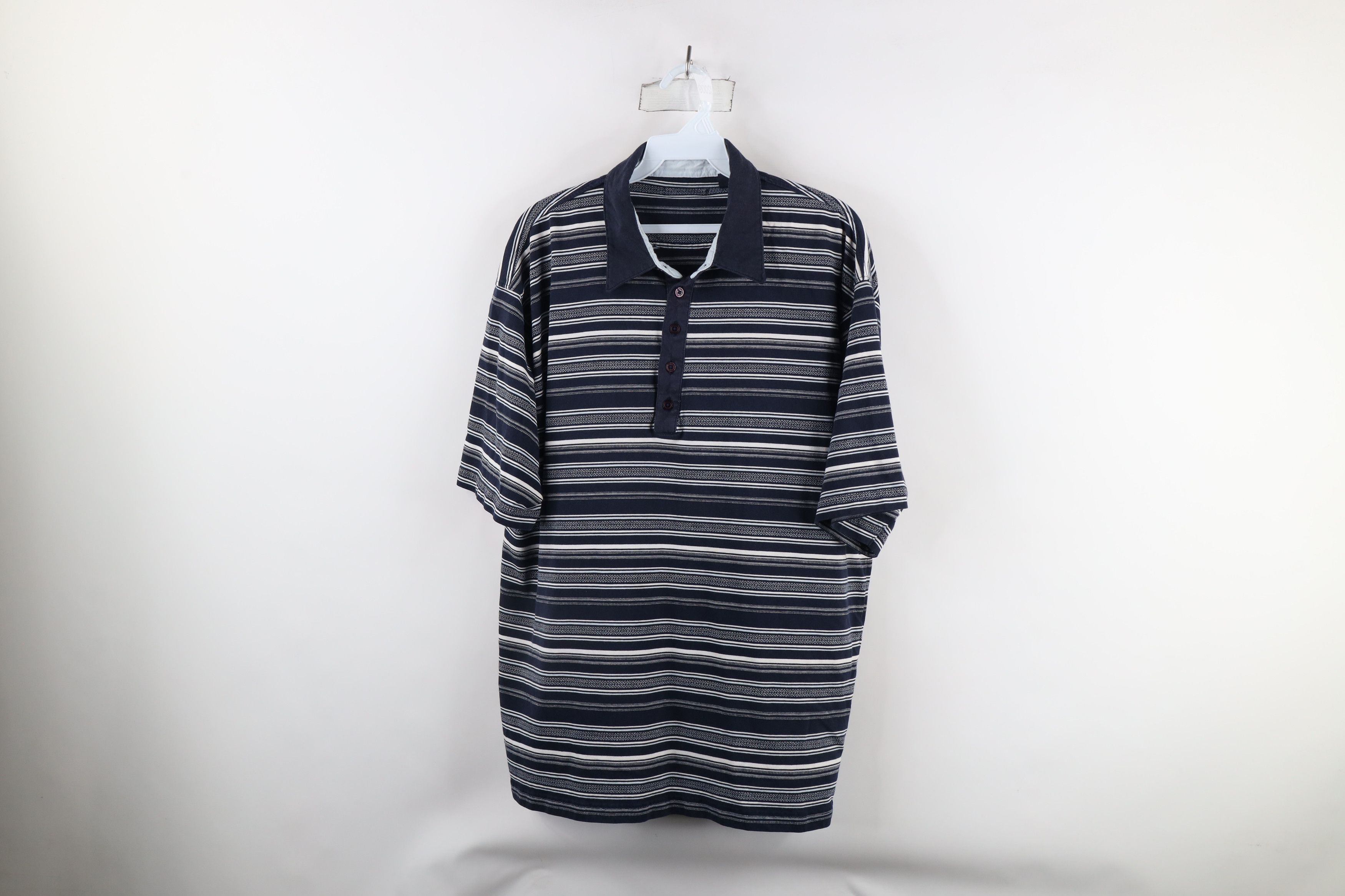 Vintage Vintage 90s Streetwear Fair Isle Collared Golf Polo Shirt Size US XL / EU 56 / 4 - 1 Thumbnail