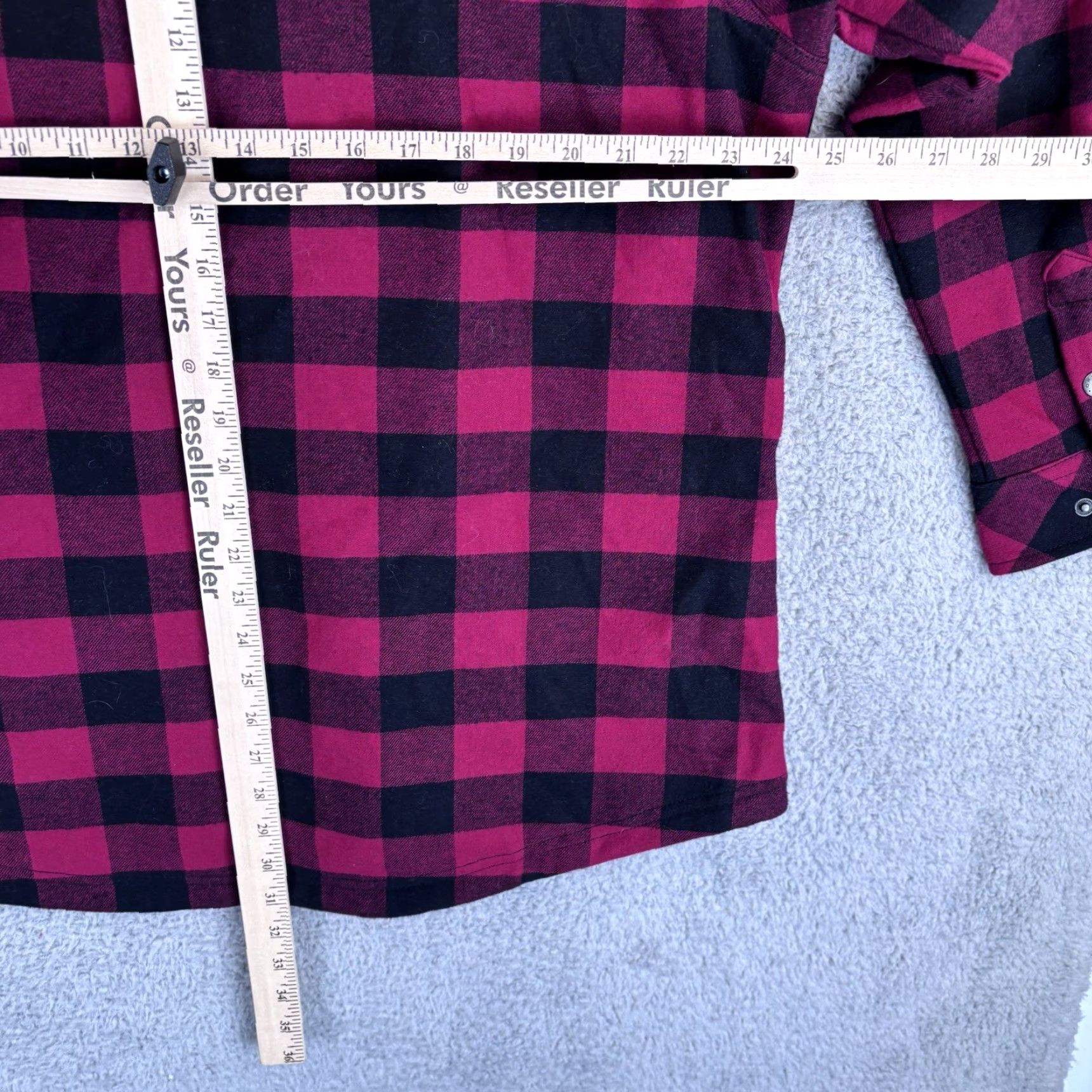 Orvis Orvis Shirt Womens 2XL Red Buffalo Plaid Flannel Lined Outdoor Button-Up Shacket Size XXL / US 16-18 / IT 52-54 - 7 Thumbnail
