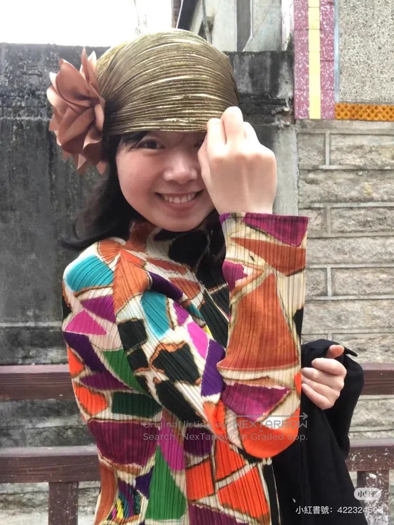 Issey Miyake Issey Miyake Colorful Tile Geometric Block Pleated Turtlen Size L / US 10 / IT 46 - 7 Thumbnail