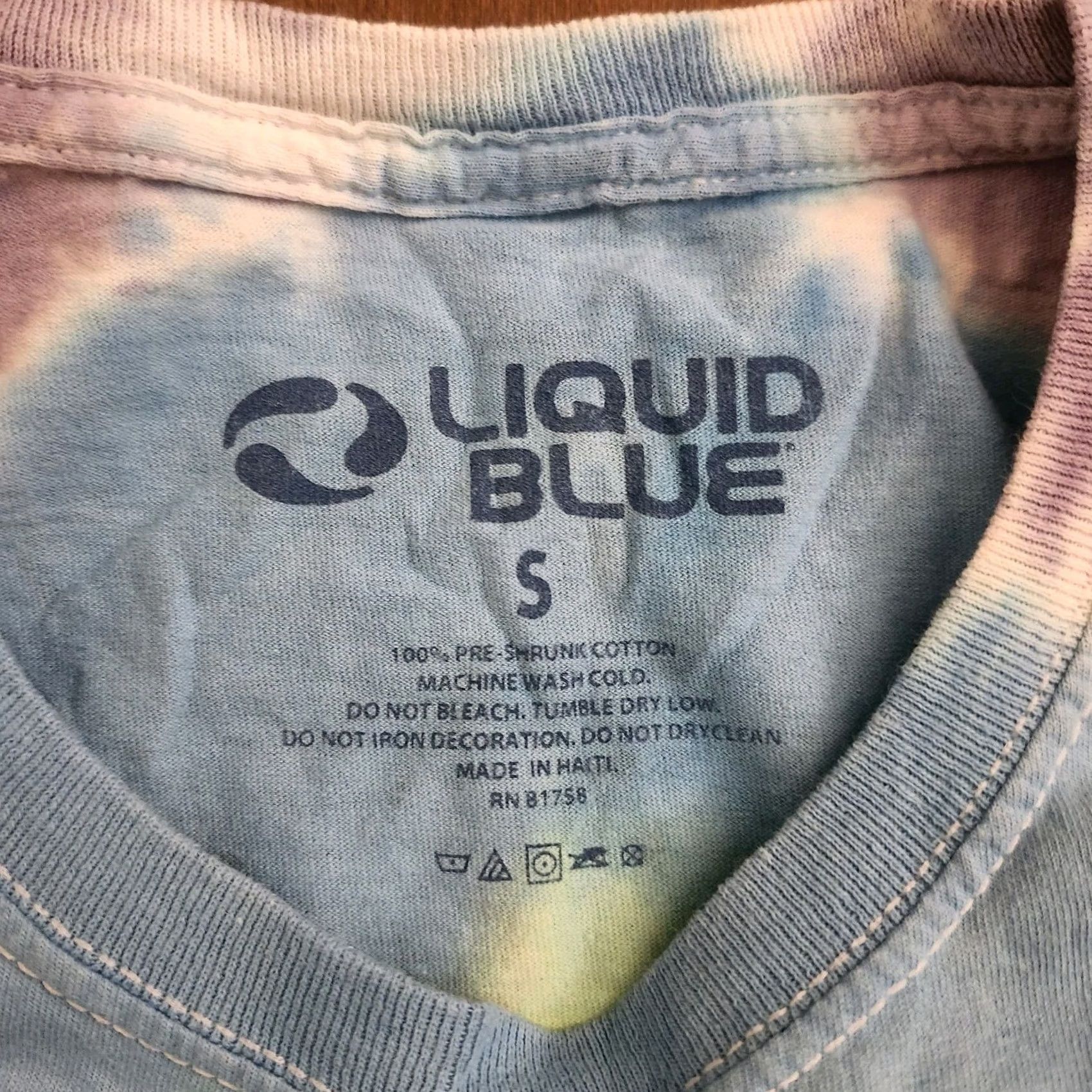 Liquid Blue Liquid Blue Shirt Mens S Led Zeppelin Tie Dye Band USA Rock Tee STAINS Size US S / EU 44-46 / 1 - 6 Thumbnail