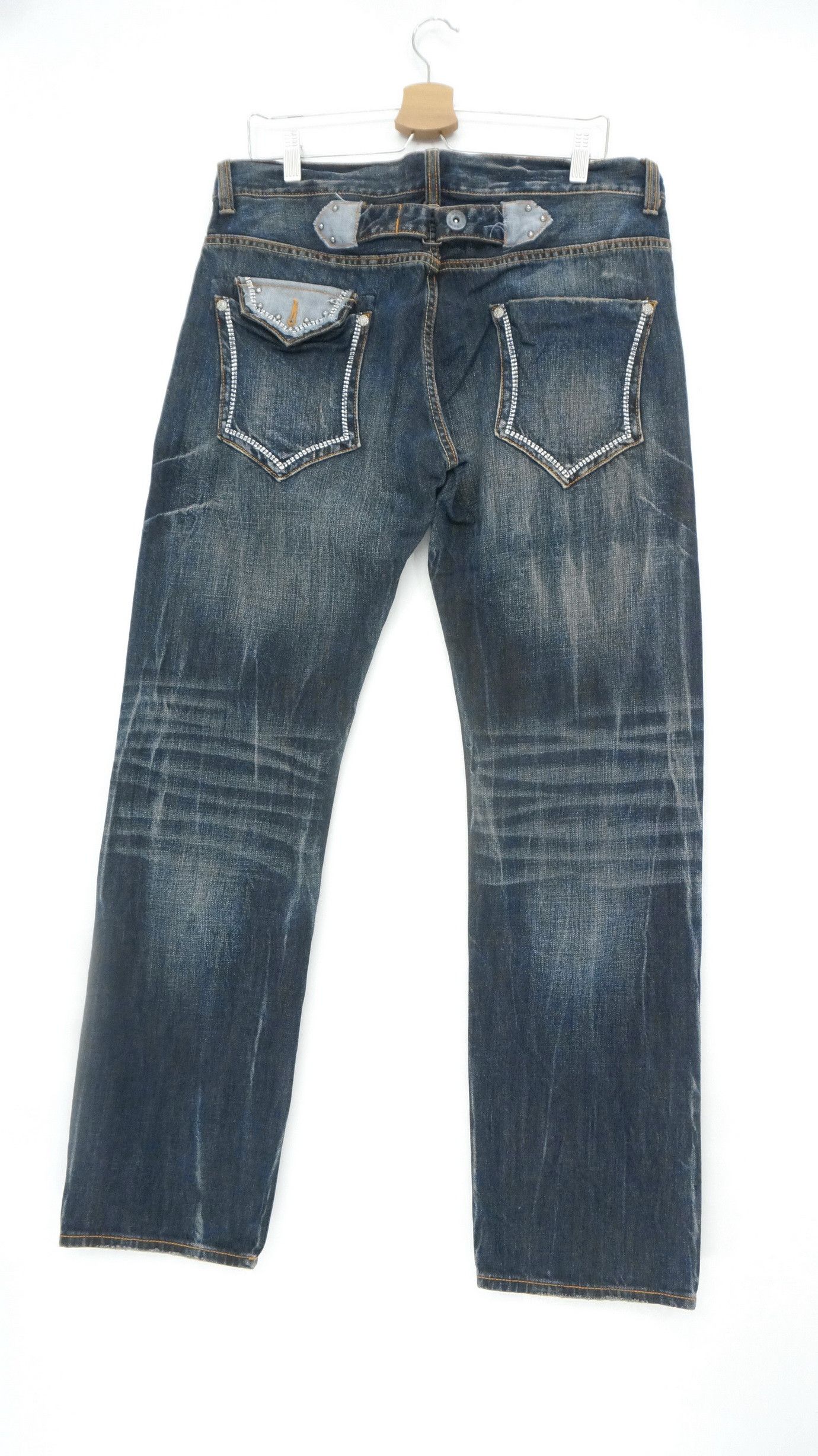 Japanese Brand Vintage Japan Villand Clawmark Whisker Jeans Size US 34 / EU 50 - 2 Thumbnail