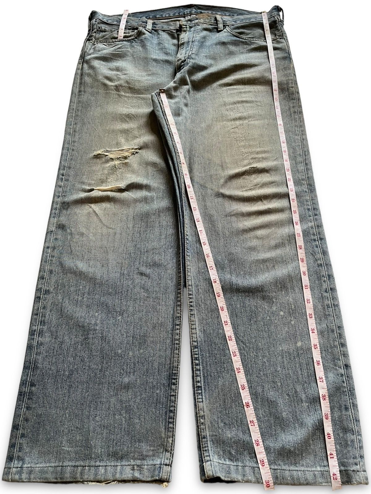 Levi's Vintage 90s Levis 502 Japan Rusty Wash Distress Baggy Jeans Size US 38 / EU 54 - 12 Thumbnail