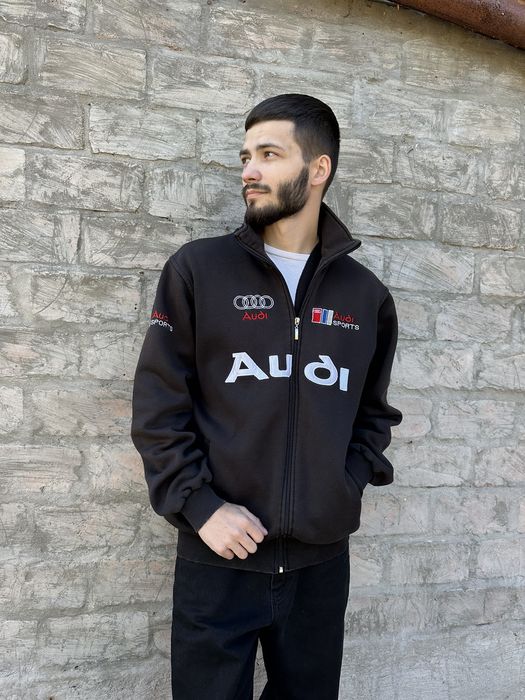 Vintage Vintage Audi Sports Faded Racing Zip Up Sweater | Grailed
