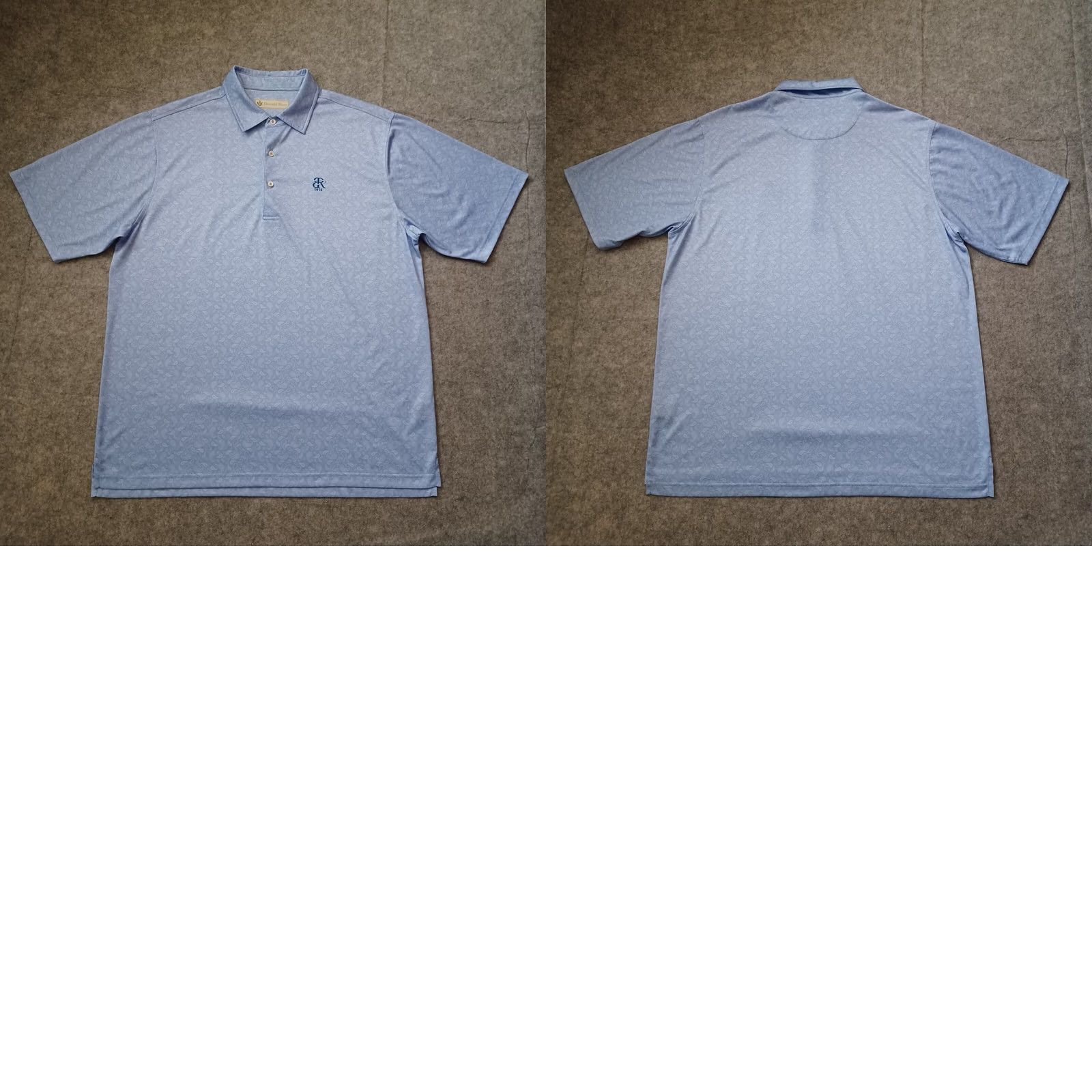 Vintage Donald Ross Shirt Polo Short Sleeve Blue Paisley Print Golf Sport Mens Large Size US L / EU 52-54 / 3 - 9 Thumbnail