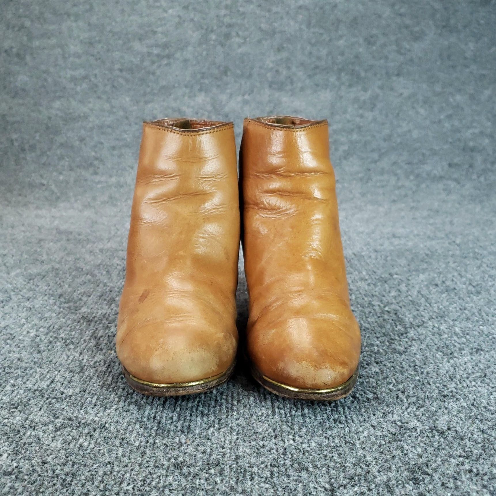 Coach Coach Waldorf Ankle Booties Womens Size 6.5 Brown Leather Zip Block Heel Size US 7 / IT 37 - 2 Thumbnail
