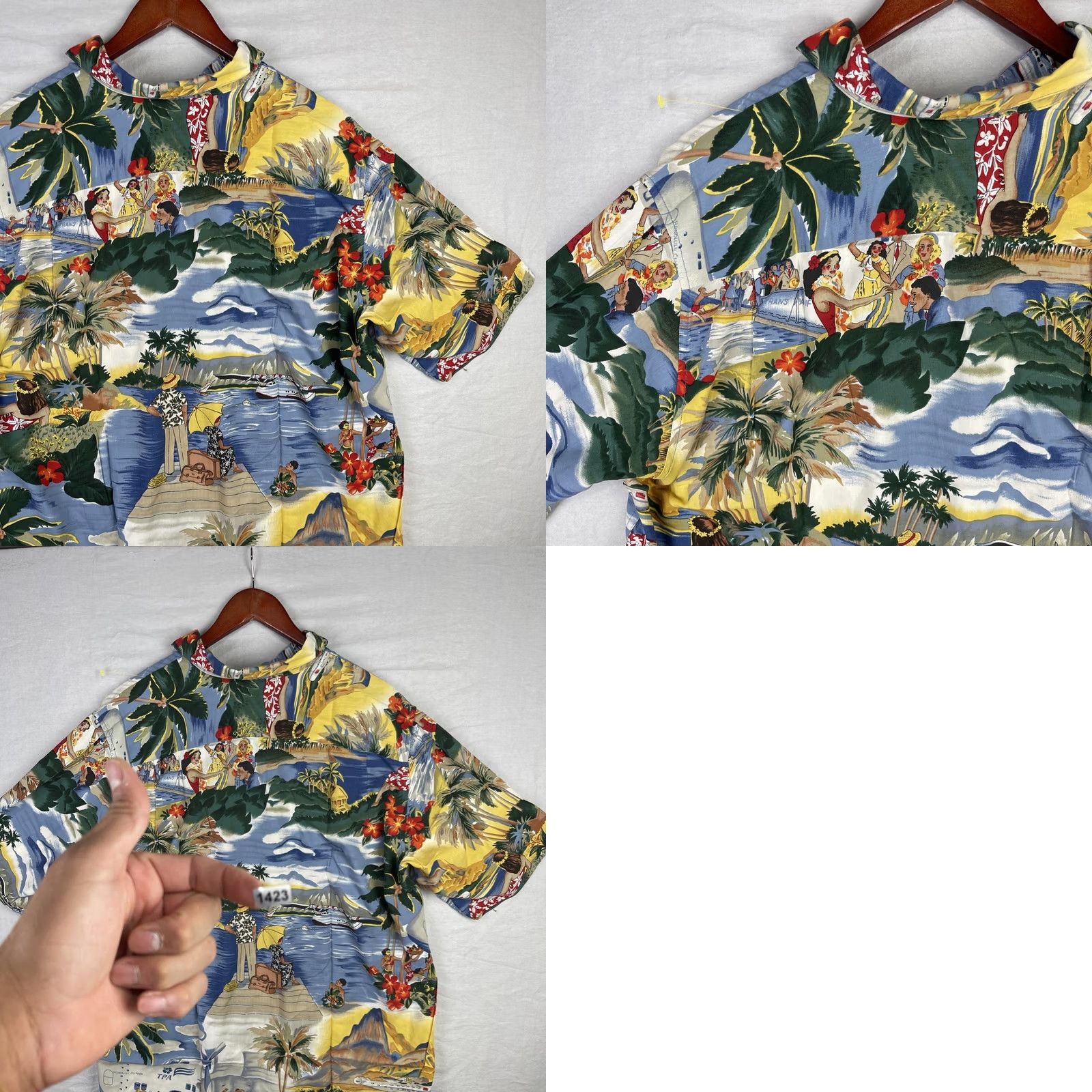 Reyn Spooner VINTAGE Reyn Spooner Shirt Mens Large Blue Hawaiian Aloha TPA Clipper Honolulu Size US L / EU 52-54 / 3 - 9 Thumbnail