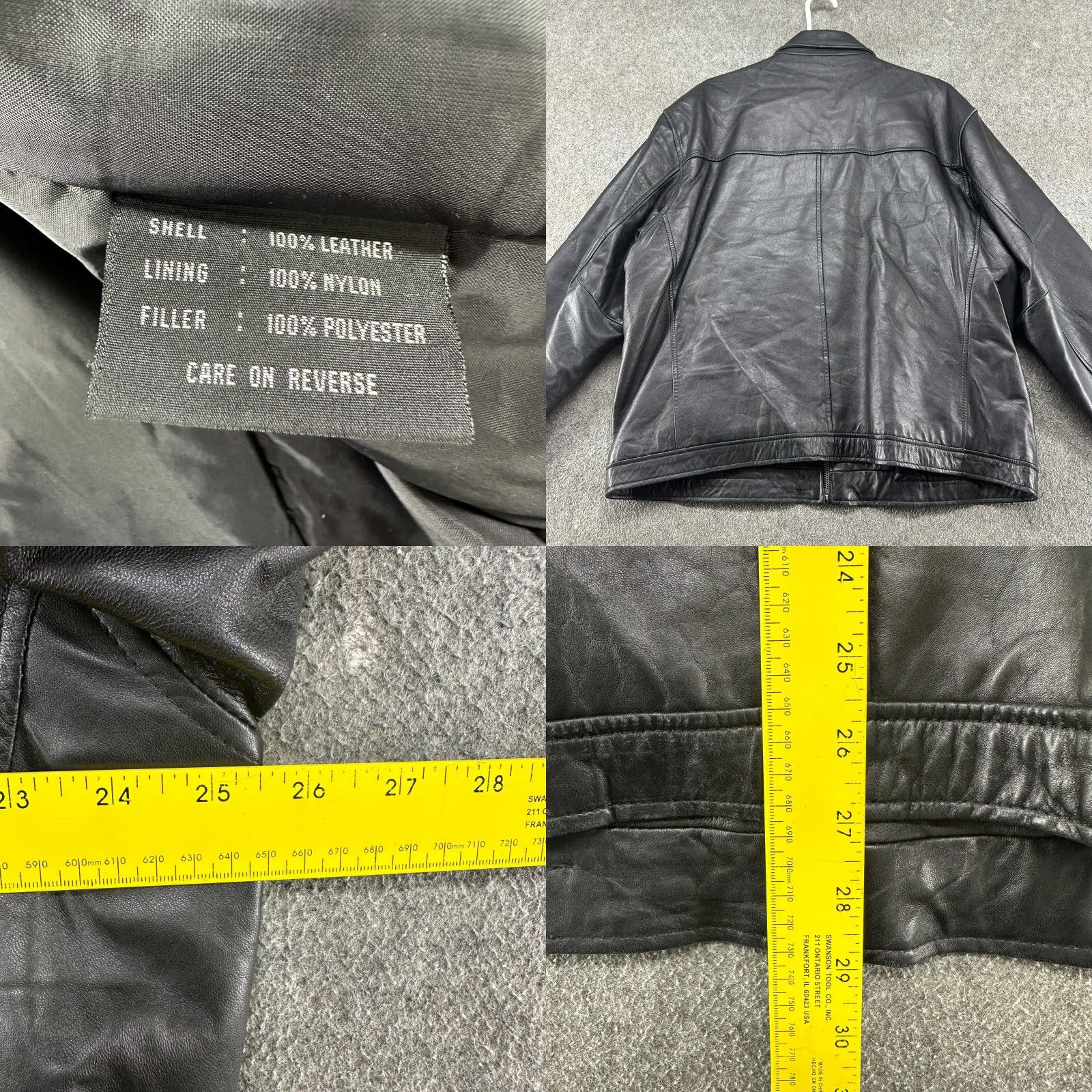 Vintage VINTAGE Celebrook Leather Bomber Jacket Mens L Black Solid Zip 90s Biker Oversized Full Zip Winter Fall Spring Size US L / EU 52-54 / 3 - 9 Thumbnail