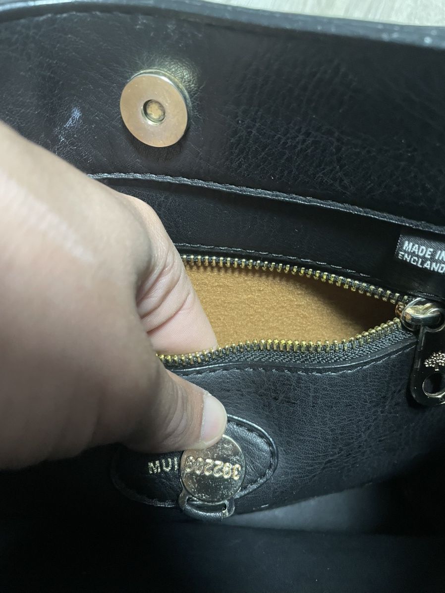 Designer × Mulberry Vintage Mulberry Leather shoulder hand bag With Zip Pouch Size ONE SIZE - 24 Thumbnail