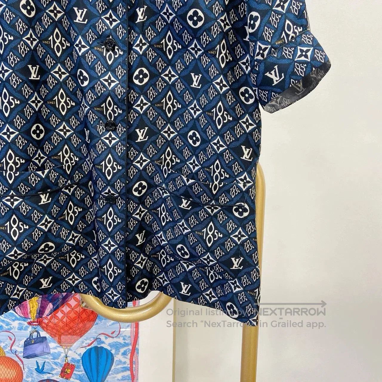 Louis Vuitton Louis Vuitton Logo Silk Shirt Set. Size XS / US 0-2 / IT 36-38 - 5 Thumbnail