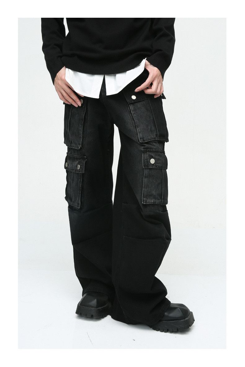 Japanese Brand Street style retro multi-pocket cargo wide-leg jeans Size US 32 / EU 48 - 2 Thumbnail