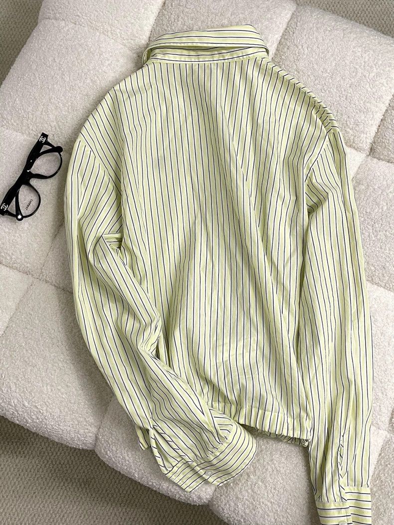 Kenzo KENZO A fluorescent green striped shirt jacket Size S / US 4 / IT 40 - 2 Thumbnail