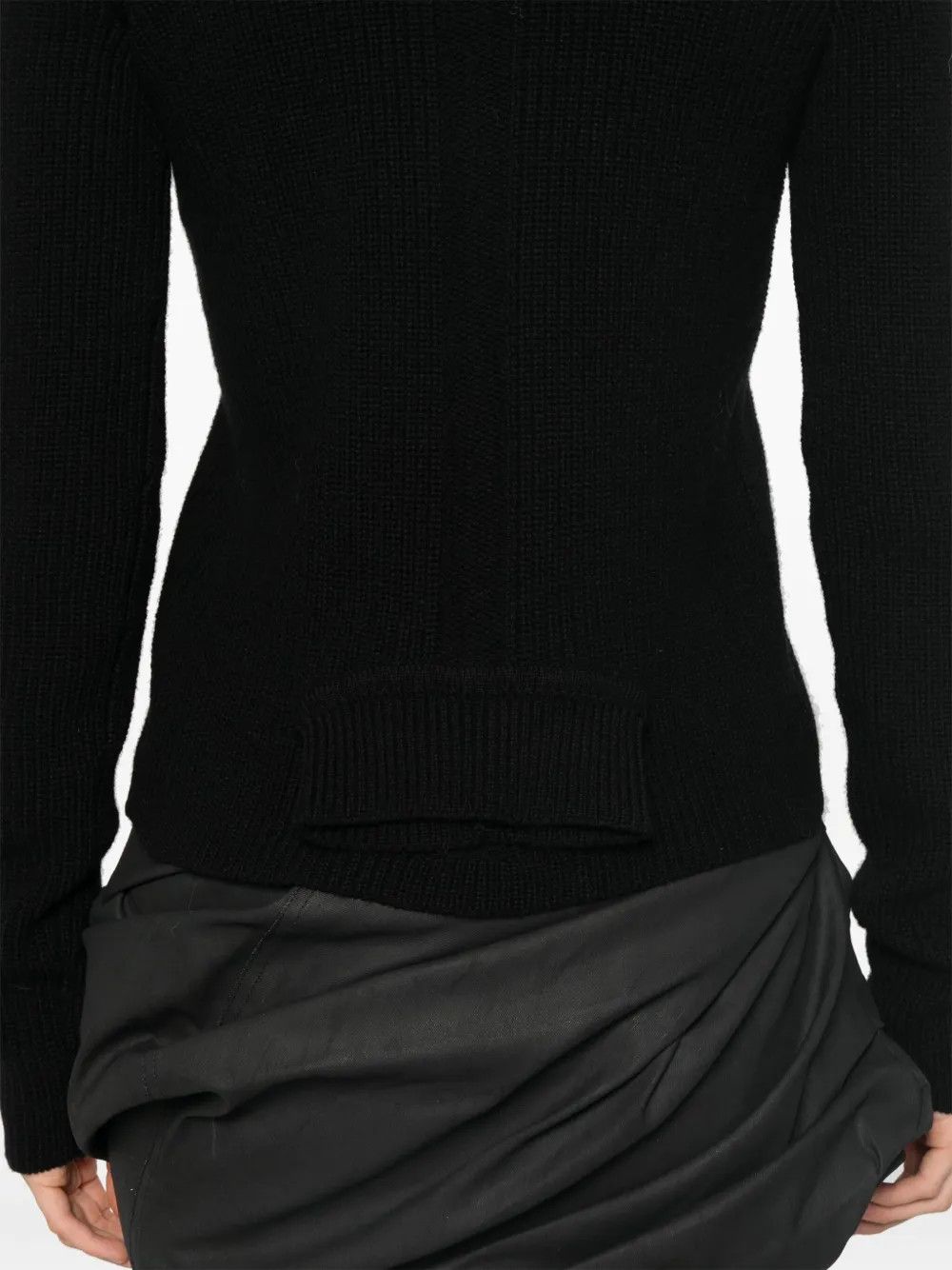 Rick Owens o1y0126 Cashmere Blend Sweater in Black Size M / US 6-8 / IT 42-44 - 4 Thumbnail