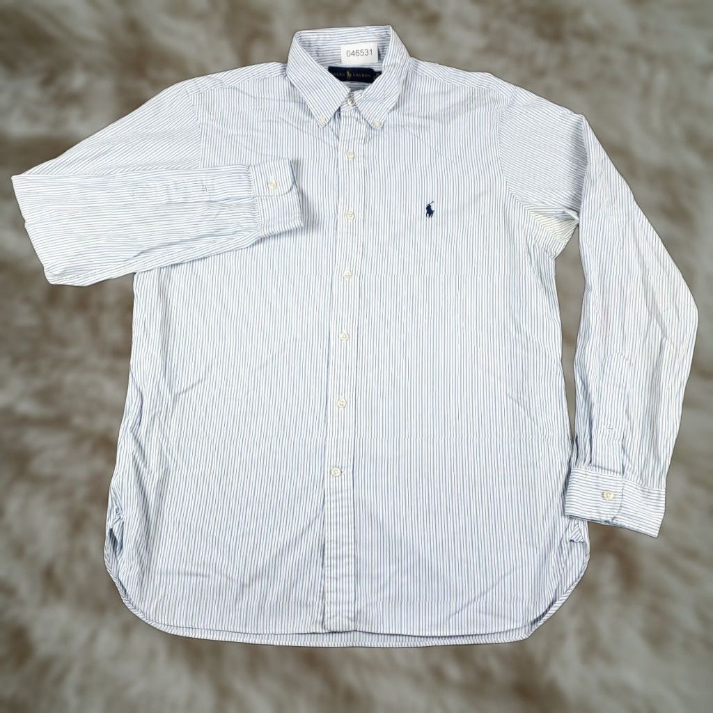 Ralph Lauren Ralph Lauren Shirt Mens 16 Blue Striped Dress Button Up Long Sleeve Size 42R - 1 Thumbnail