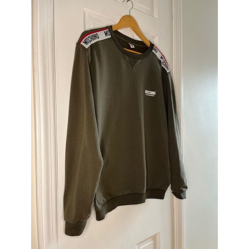 Moschino Moschino Underwear Oversized Tape Khaki Sweatshirt Size US XS / EU 42 / 0 - 4 Thumbnail