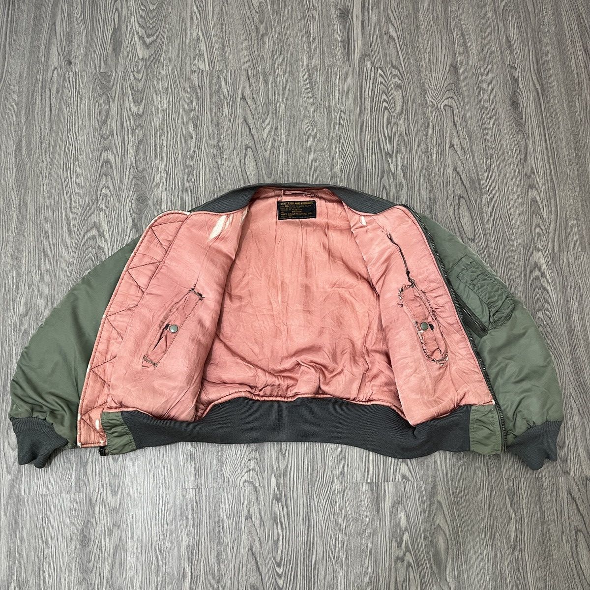 Alpha Industries Hope Manufacturing inc Ma-1 Fly Bomber Jacket Army Size US M / EU 48-50 / 2 - 10 Thumbnail
