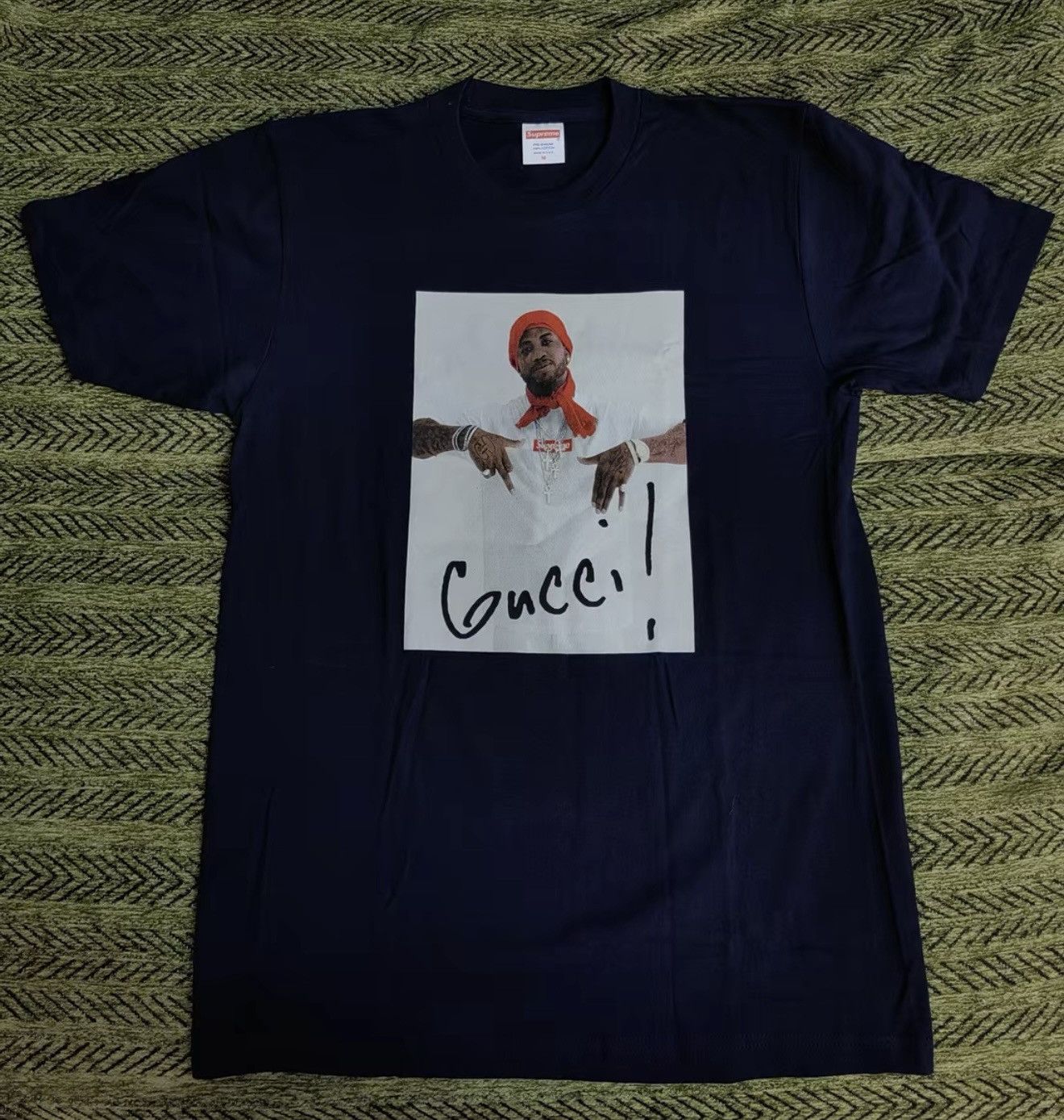 Supreme Supreme Gucci mane photo tee navy medium Size US M / EU 48-50 / 2 - 1 Thumbnail
