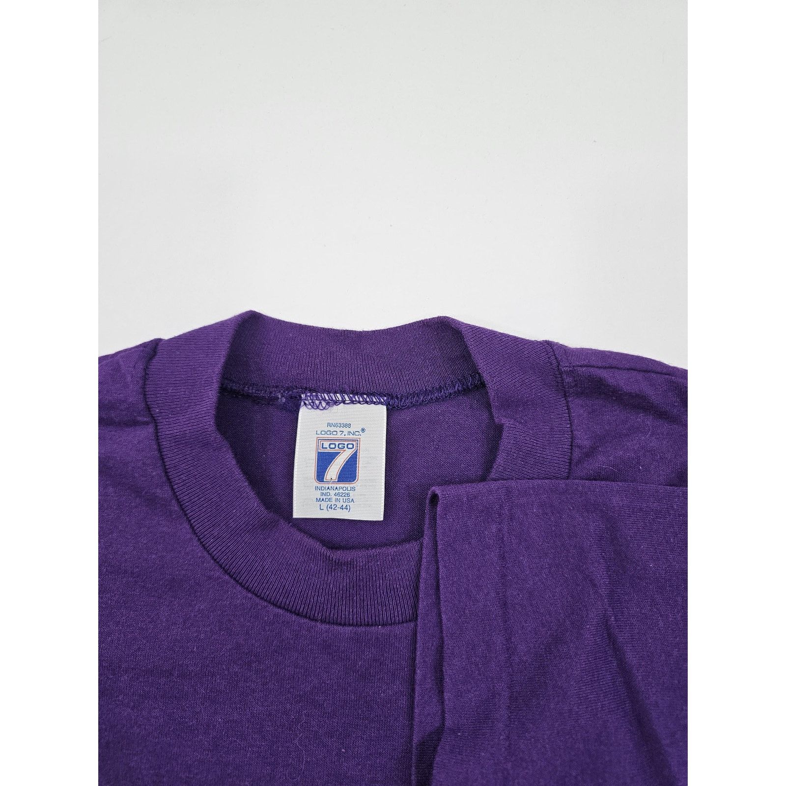 Logo 7 Minnesota Vikings T-Shirt Logo 7 Purple Sz L Made in USA Size US L / EU 52-54 / 3 - 4 Thumbnail