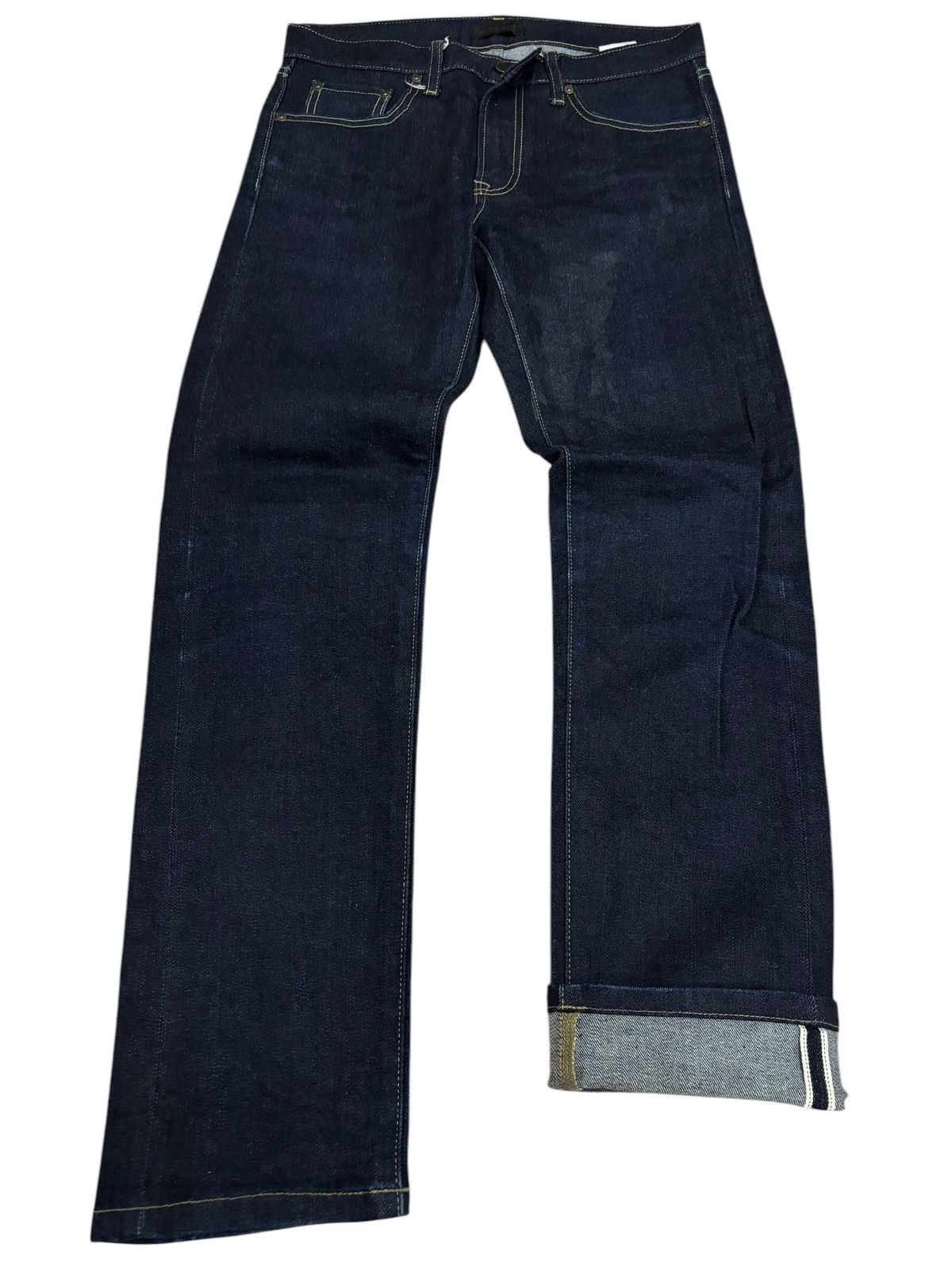 Jun Takahashi × Kaihara Denim × Self Edge Vintage Kaihara Uniqlo Selvedge Blue Indigo Washed Jeans Size US 30 / EU 46 - 1 Thumbnail