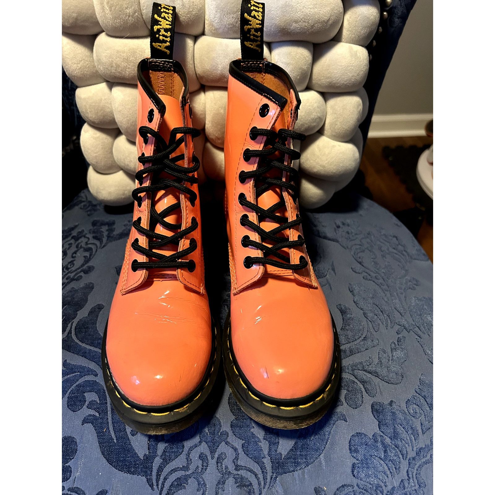 Dr. Martens Dr Martens Coral Pink Orange Patent Leather size 6/EU37 Size US 6 / IT 36 - 4 Thumbnail