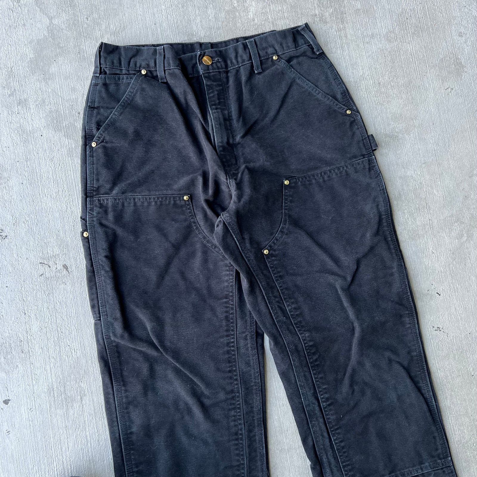 Carhartt × Vintage Carhartt black double knee work wear carpenter pants Size US 32 / EU 48 - 2 Thumbnail
