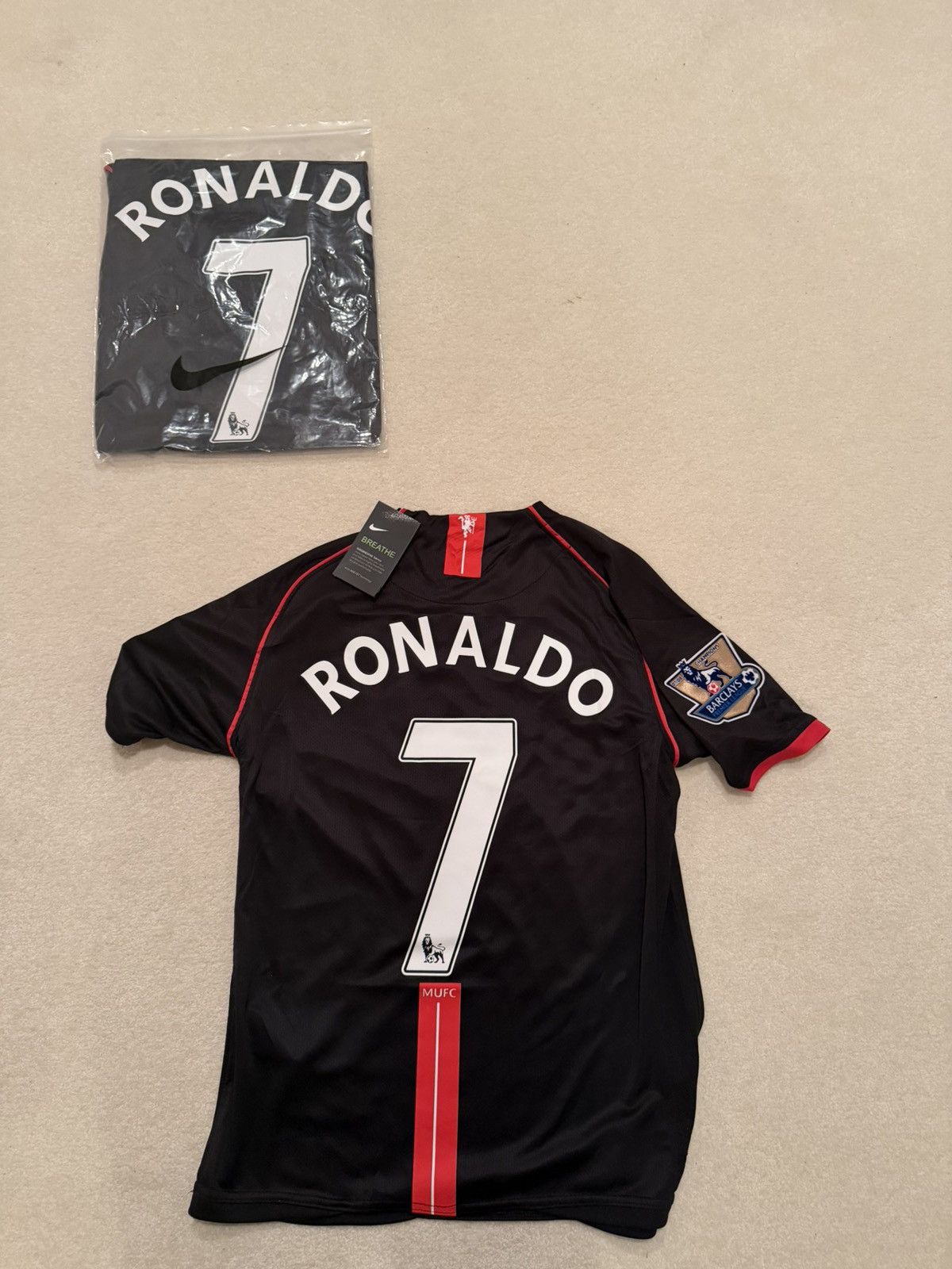 Nike Man United 07/08 Away Nike #7 Ronaldo L Shirt MUFC Mens Tee Size US M / EU 48-50 / 2 - 5 Thumbnail
