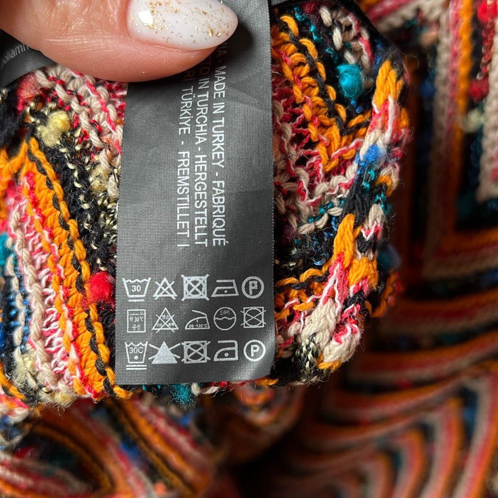 Zara Zara Knit Multicolor Chevron Maxi zigzag Dress Sleeveless Crochet Style Size M (029) Size M / US 6-8 / IT 42-44 - 11 Thumbnail