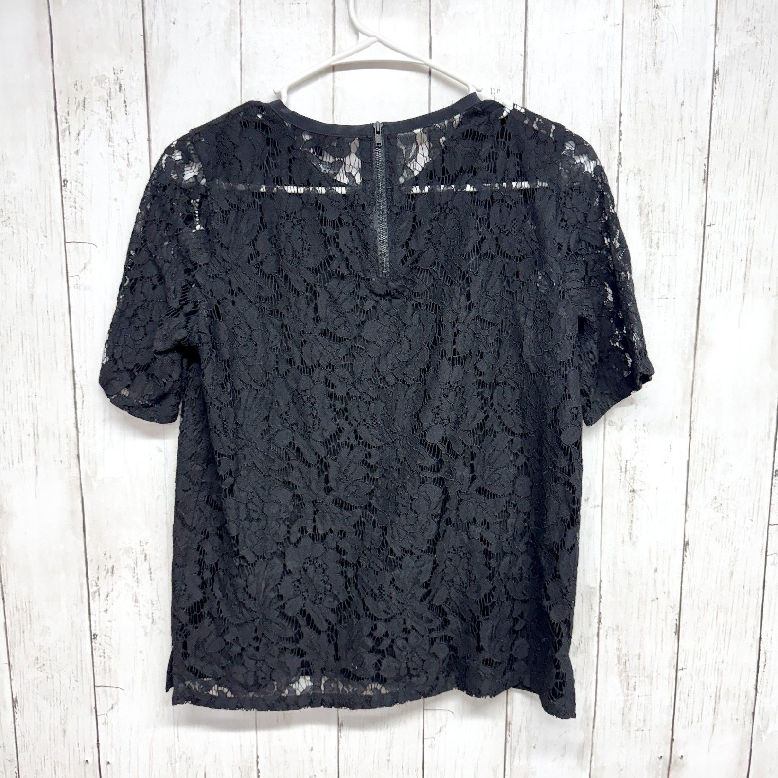 Madewell Madewell Blouse XS Lace Refined Tee Round Neck Short Sleeve Size XS / US 0-2 / IT 36-38 - 4 Thumbnail