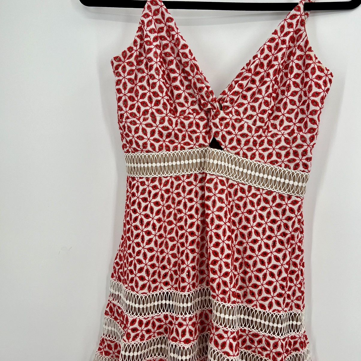 Designer Bardot Shock Camille Mini Dress Floral Lace Embroidered 4 XS Size XS / US 0-2 / IT 36-38 - 8 Thumbnail