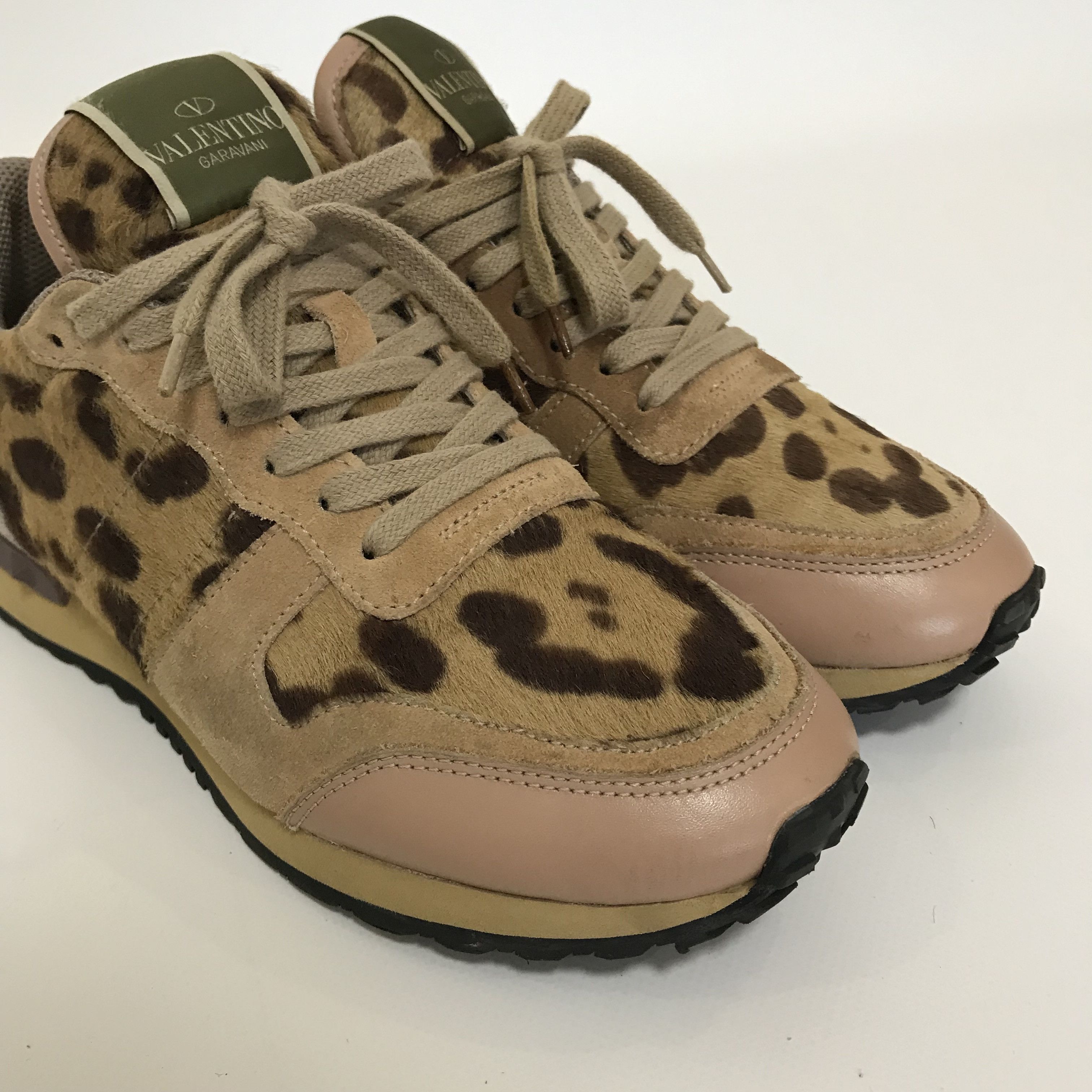 Valentino VALENTINO Garavani Rockrunner Leopard Print Sneakers Shoes Size US 6 / IT 36 - 11 Thumbnail