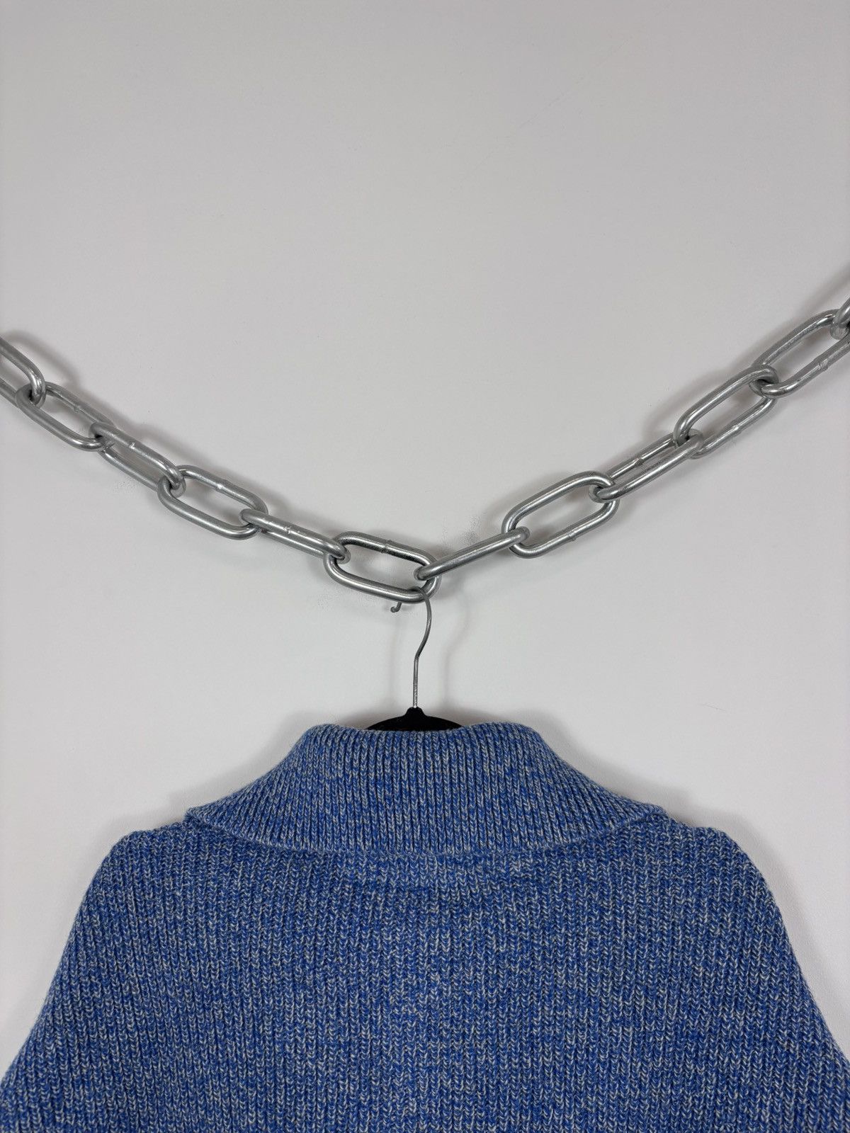 Vintage Vintage Tycesa Spanish Men’s Blue Collared Wool Knit Sweater Size US M / EU 48-50 / 2 - 14 Thumbnail