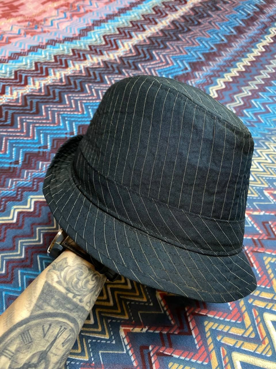 Billabong Hats striped Vintage black Y2K big logo Bilabong streetwear Size ONE SIZE - 7 Thumbnail