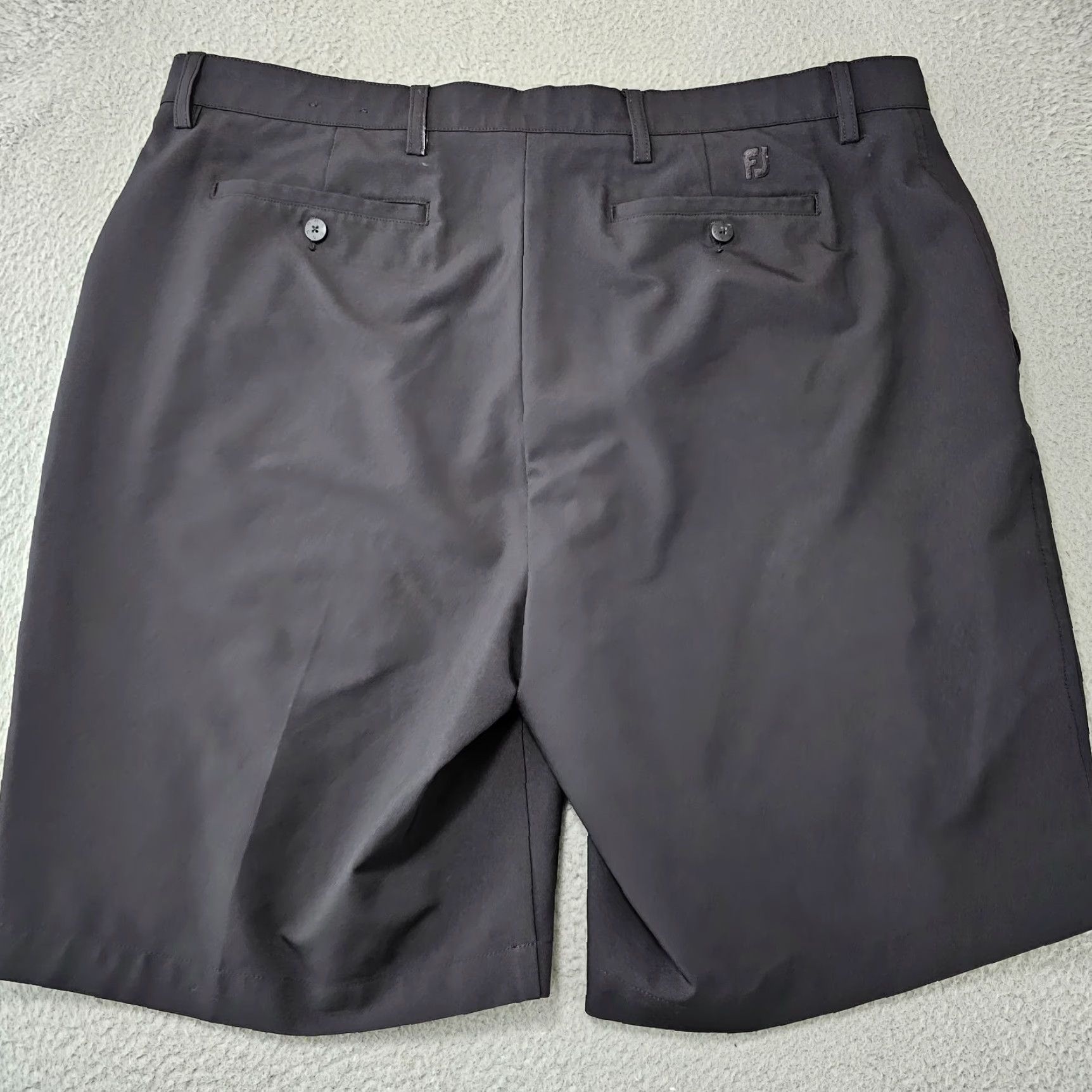 Footjoy FootJoy Shorts Mens 40 Black Flat Front Performance Chino Stretch Golf 9" Inseam Size US 40 / EU 56 - 5 Thumbnail