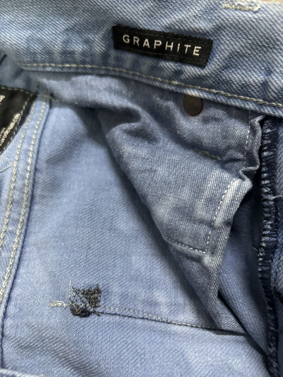 Hysteric Glamour Vintage Kuro Selvedge Acid Wash Distressed Grunge Jeans Size US 30 / EU 46 - 21 Thumbnail