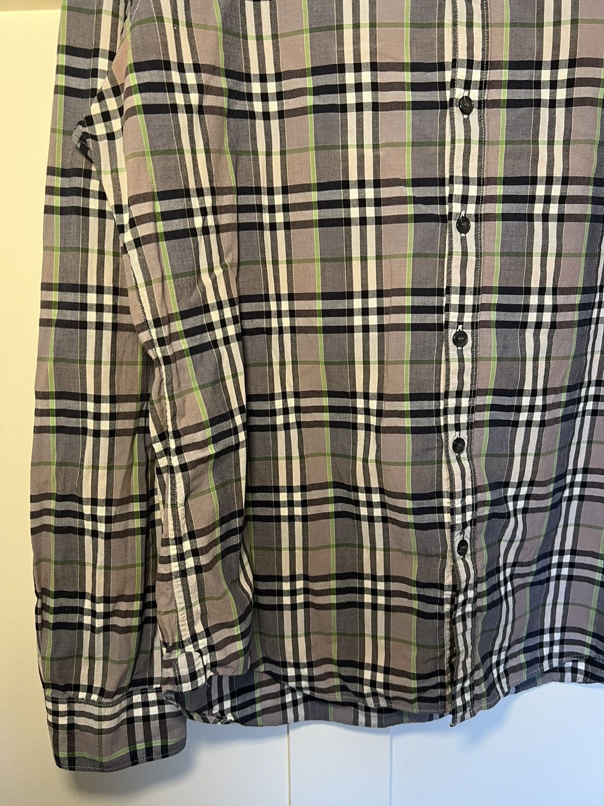 Burberry Burberry Brit classic grey plaid button up longsleeve shirt Size US L / EU 52-54 / 3 - 11 Thumbnail