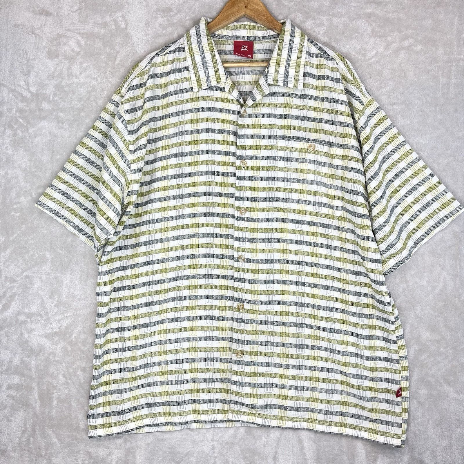 Other Vtg PJ Mark Mens 3XL Button Up All Over Logo Shirt Y2K Baggy Size US XXL / EU 58 / 5 - 2 Thumbnail