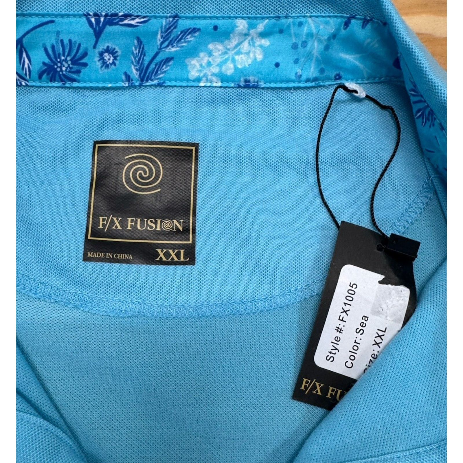 Other F/X Fusion Polo Size Men’s 2XL Moisture Wicking Sea Blue Size US XXL / EU 58 / 5 - 7 Thumbnail