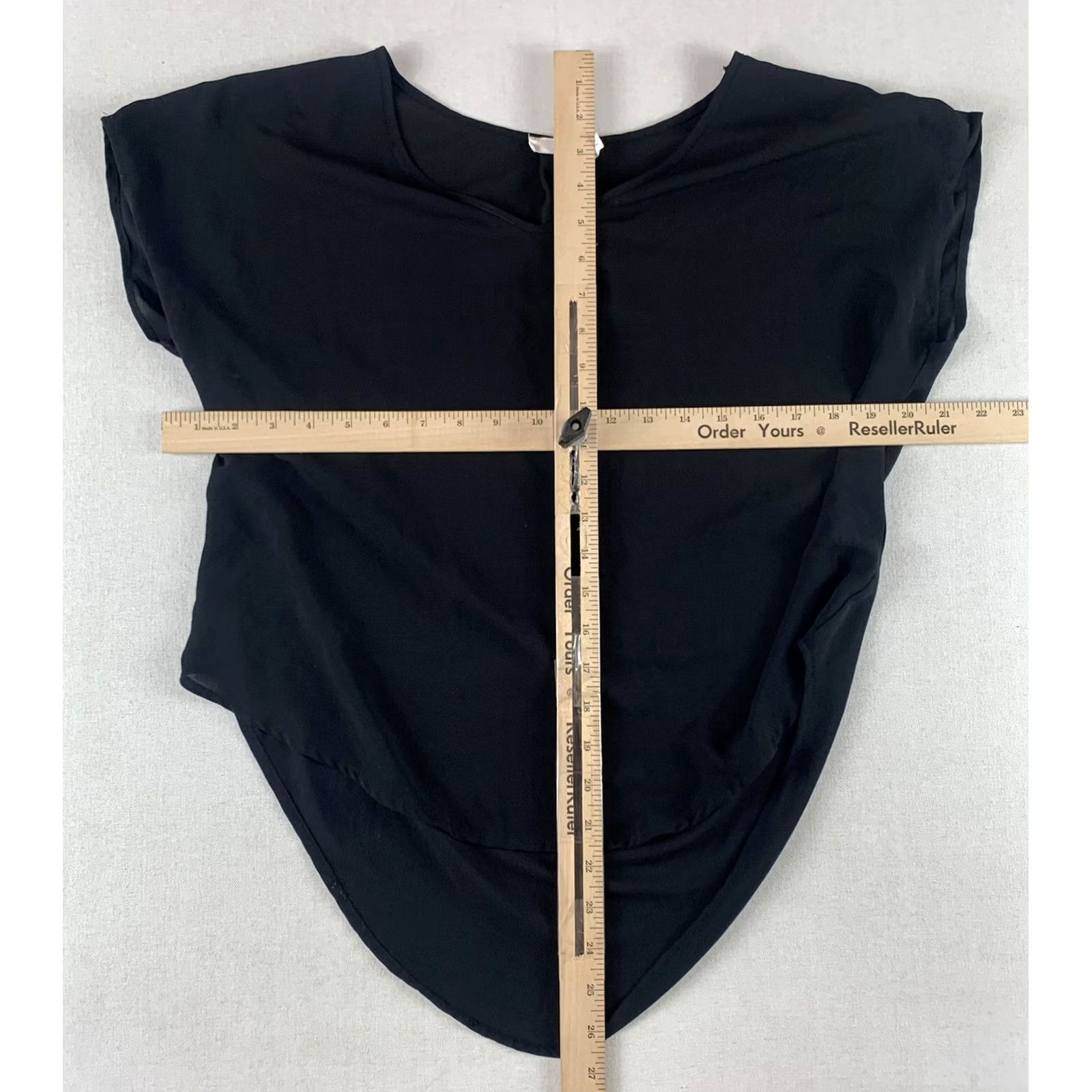 Vintage Lush Dress Women Size 8 Black Sleeve Neck V-Neck Polyester Size M / US 6-8 / IT 42-44 - 2 Thumbnail