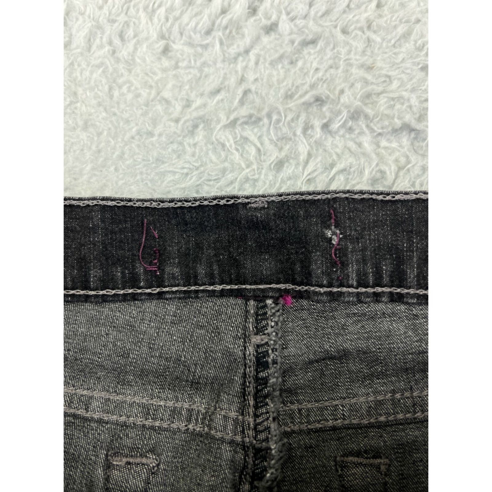 Gloria Vanderbilt Mudd Jeans Womens Bootcut Denim Black 26 Mid Rise 27x30 5-Pocket Embroidered Logo Cowboy Southwestern Designer Vintage No Size 26" / US 2 / IT 38 - 3 Thumbnail
